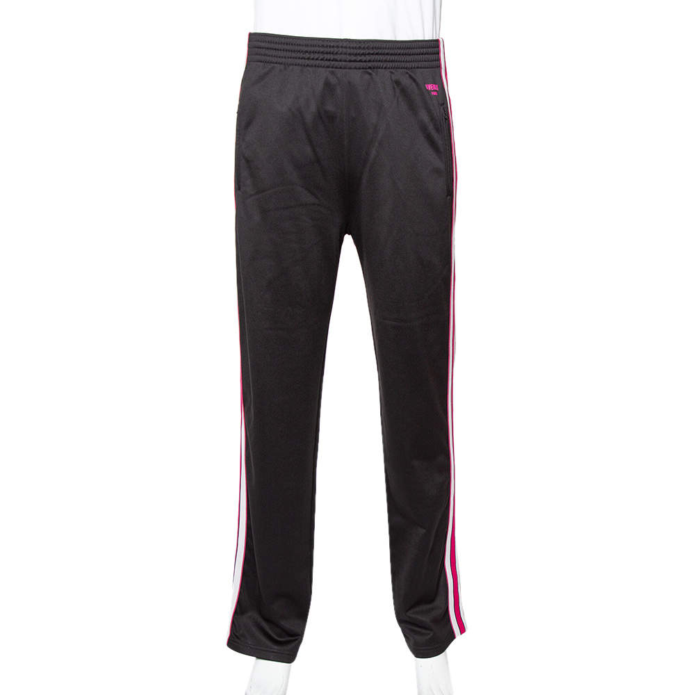 Pre Owned Givenchy Black Jersey Side Stripe Band Detail Track Pants L