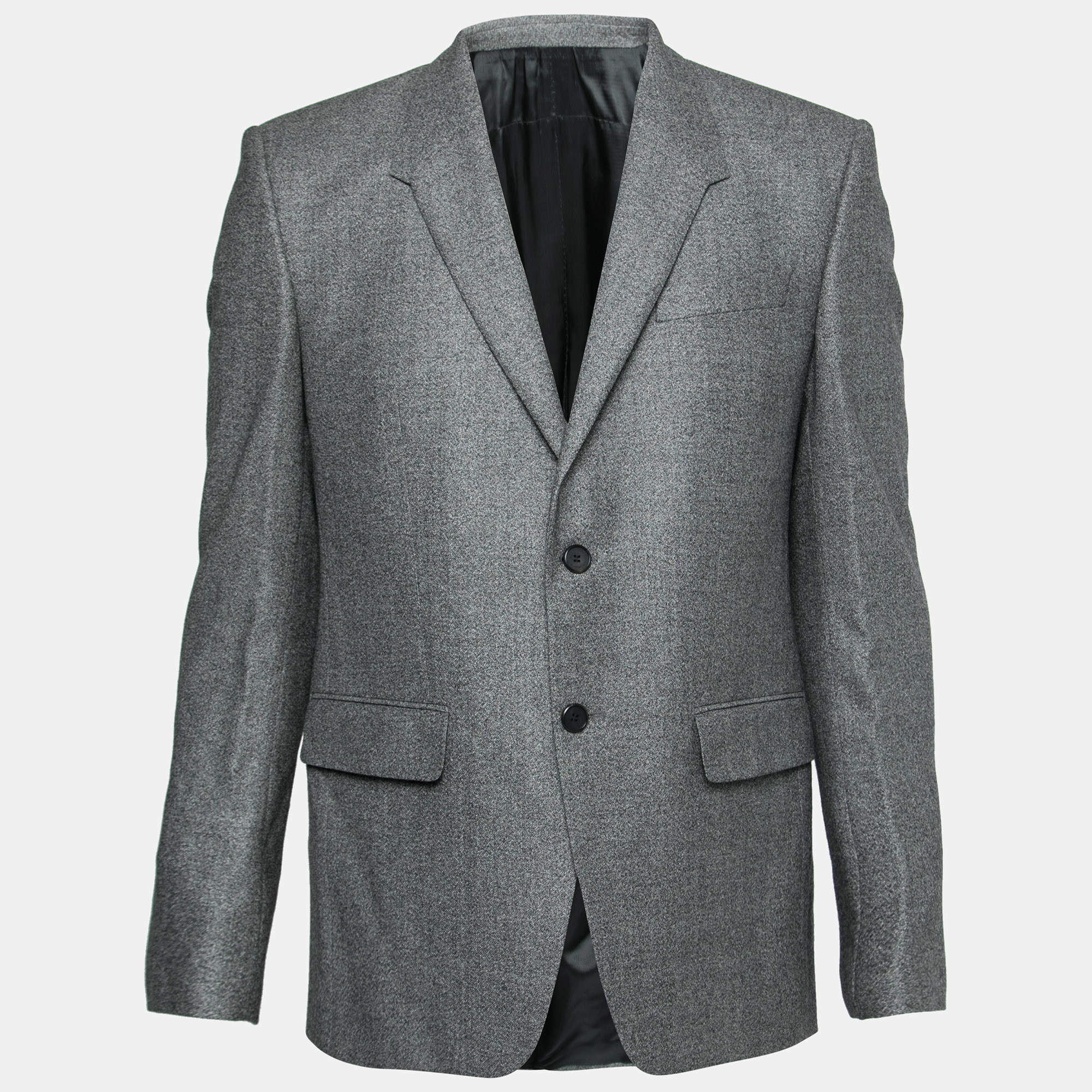 Givenchy Grey Wool Long Sleeve Blazer XL