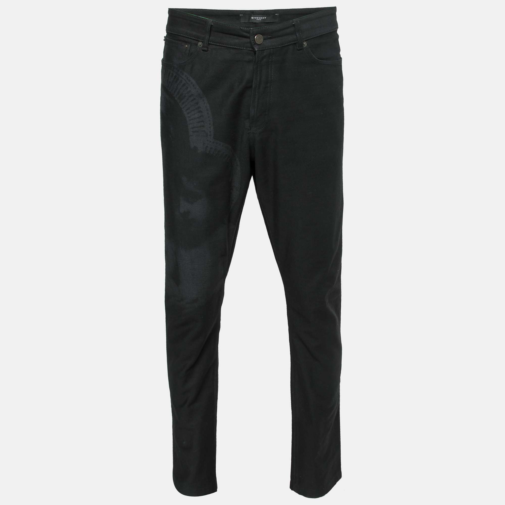 Pre Owned Givenchy Black Denim Jeans XXL Waist 40