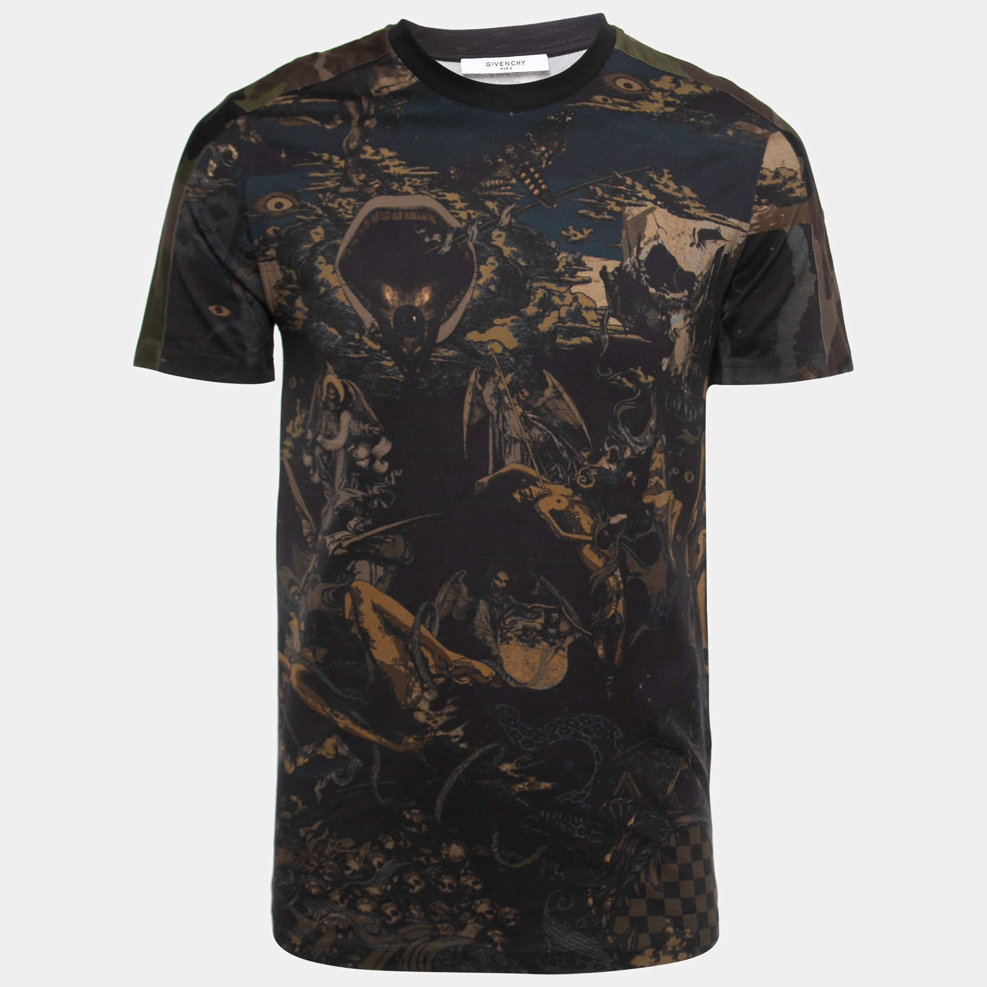 Givenchy Multicolor Printed Cotton Crewneck T-Shirt S