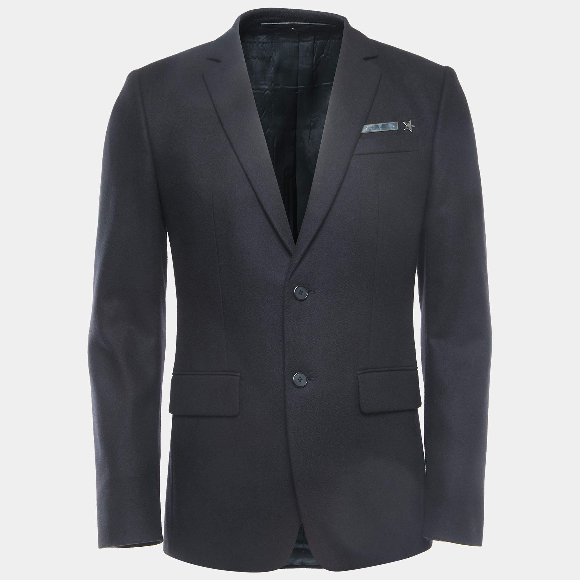 Givenchy Black Wool Single Breasted Blazer M