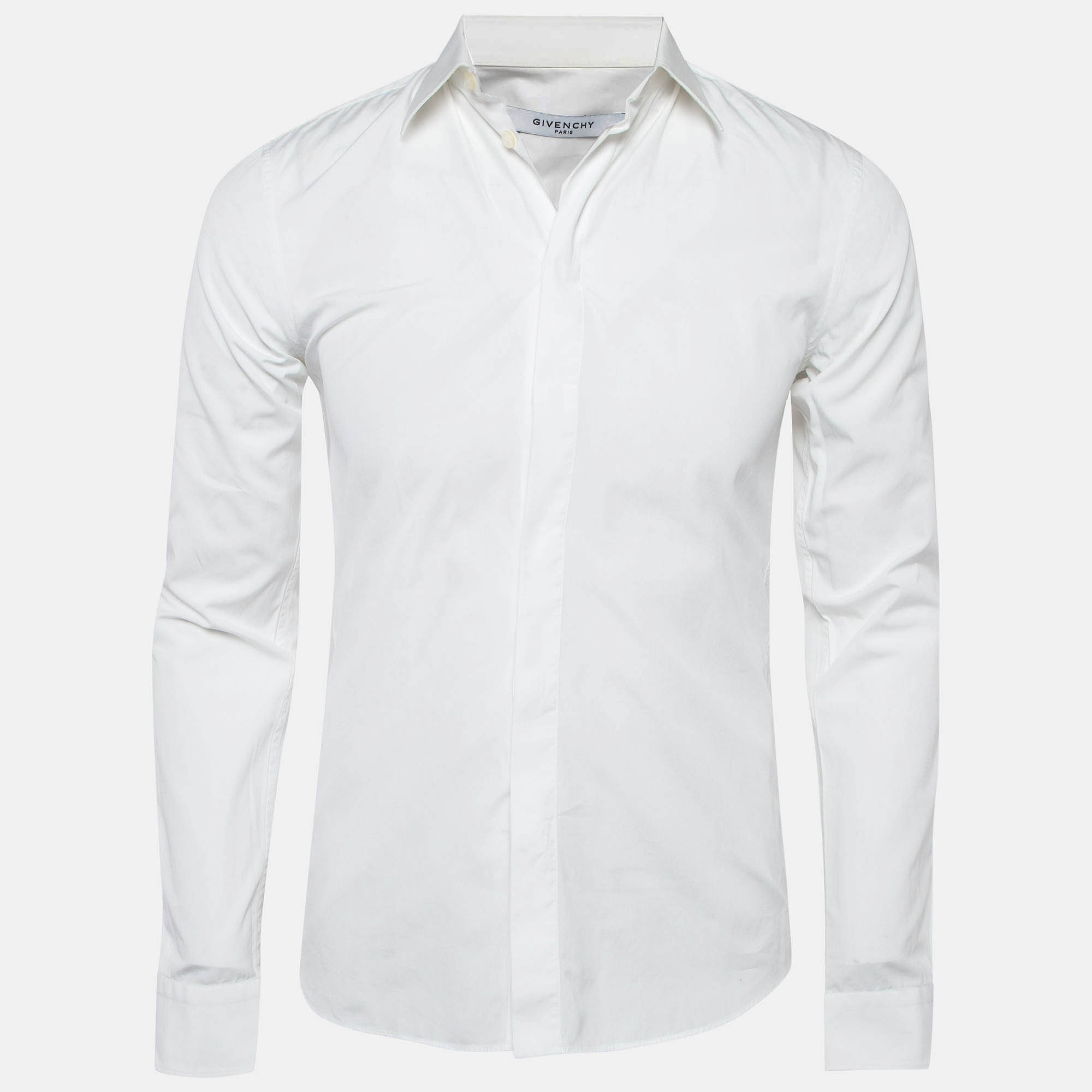 Pre Owned Givenchy White Cotton Long Sleeve Shirt S