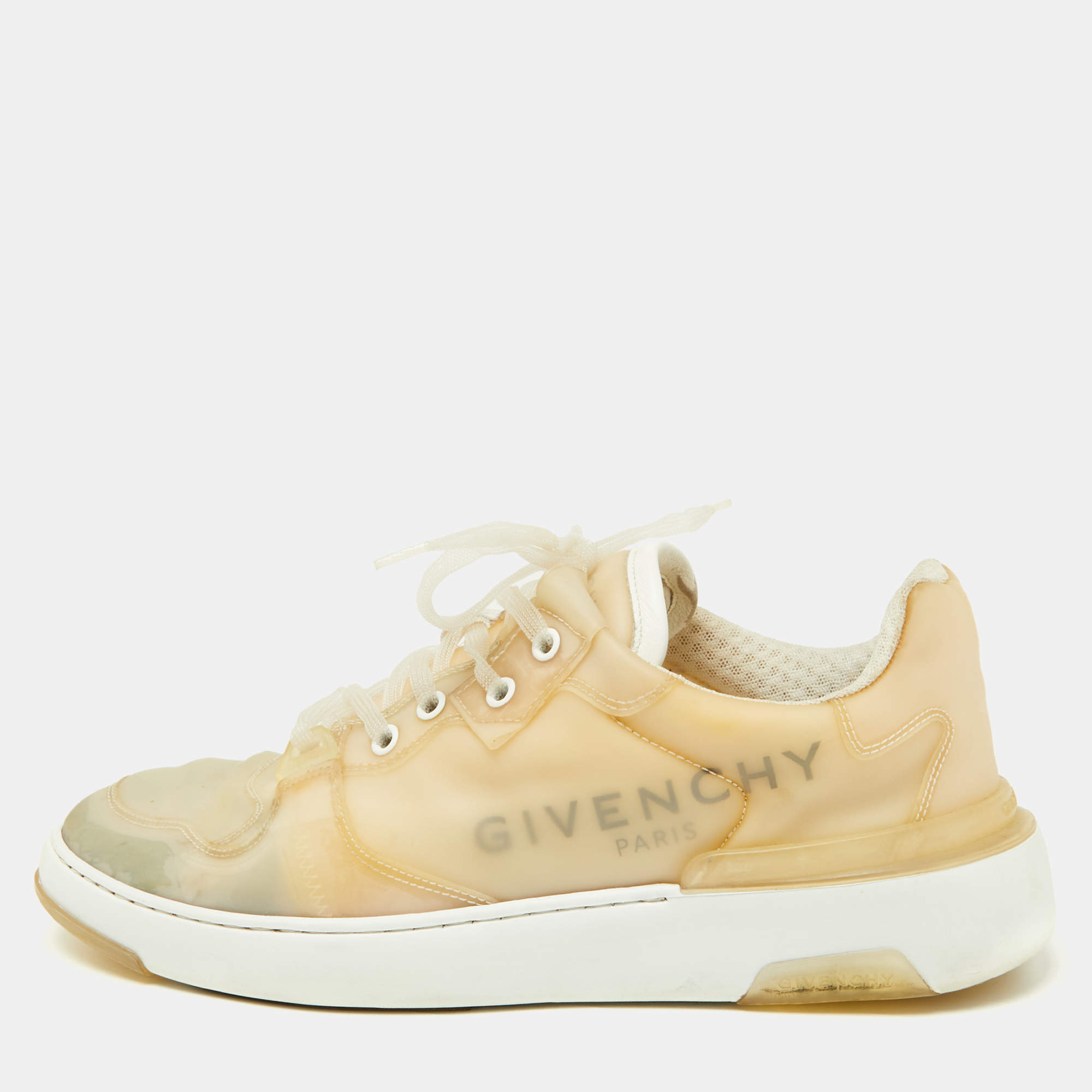 Givenchy Beige PVC Low Top Sneakers Size 42