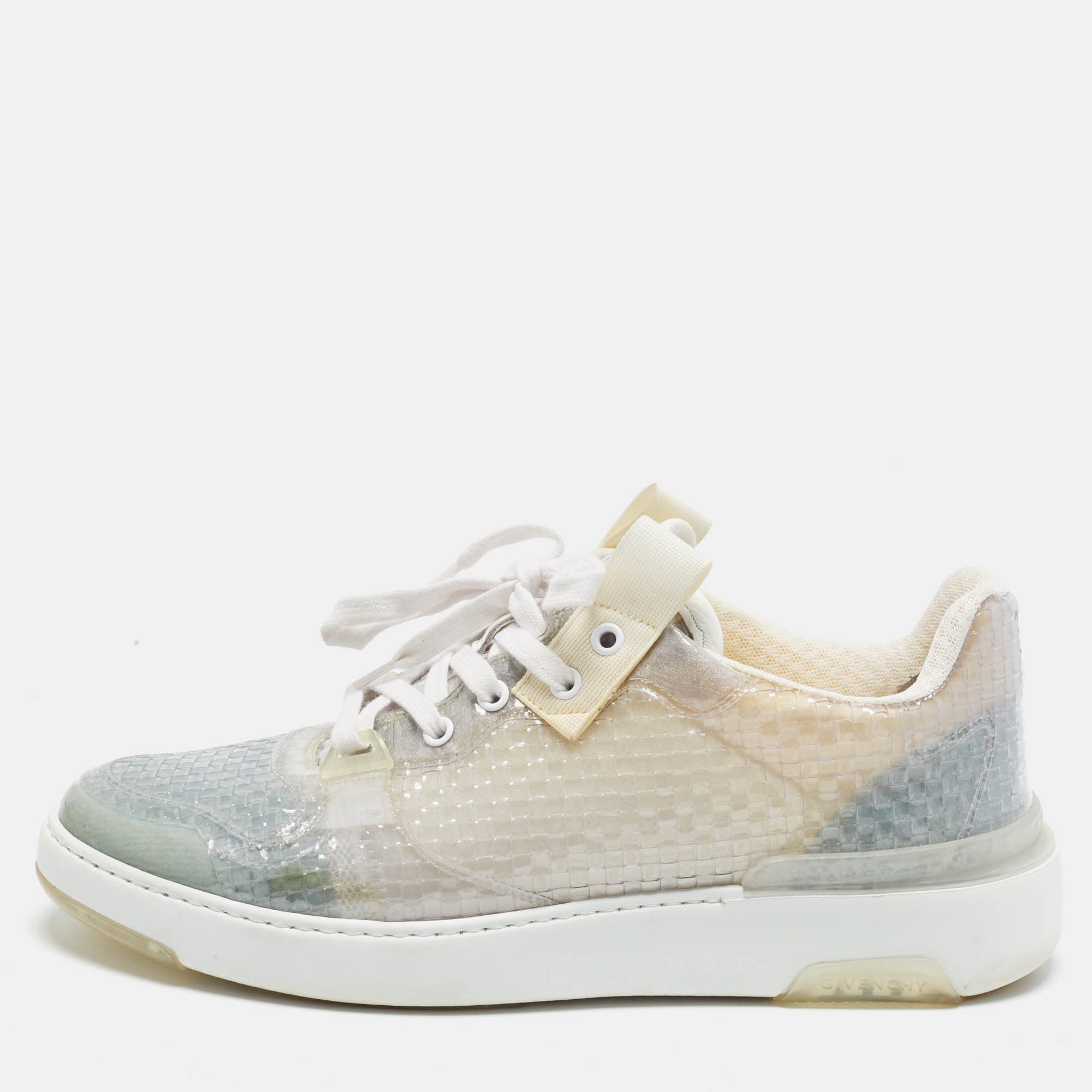 مملوكة مسبقًا Givenchy Size 43 Transparent Woven PVC Lace Up Sneakers
