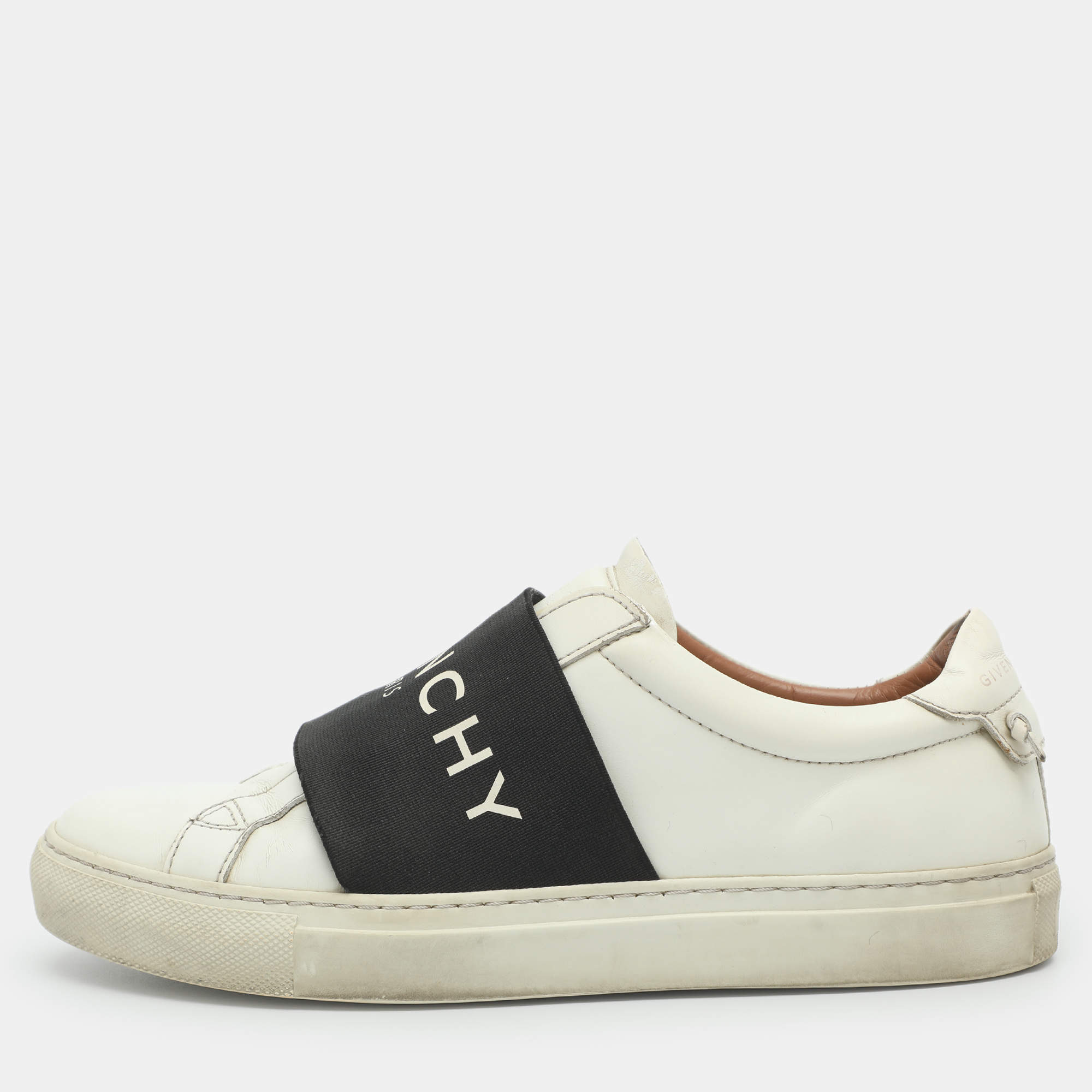 Pre Owned Givenchy Urban Street Size 38 White Leather Low Top Sneakers