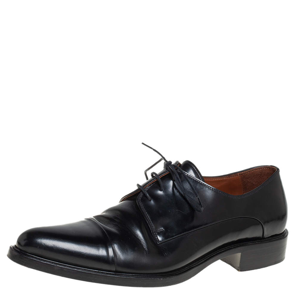 حذاء أوكسفورد جيفنشي جلد أسود برباط مقاس 45