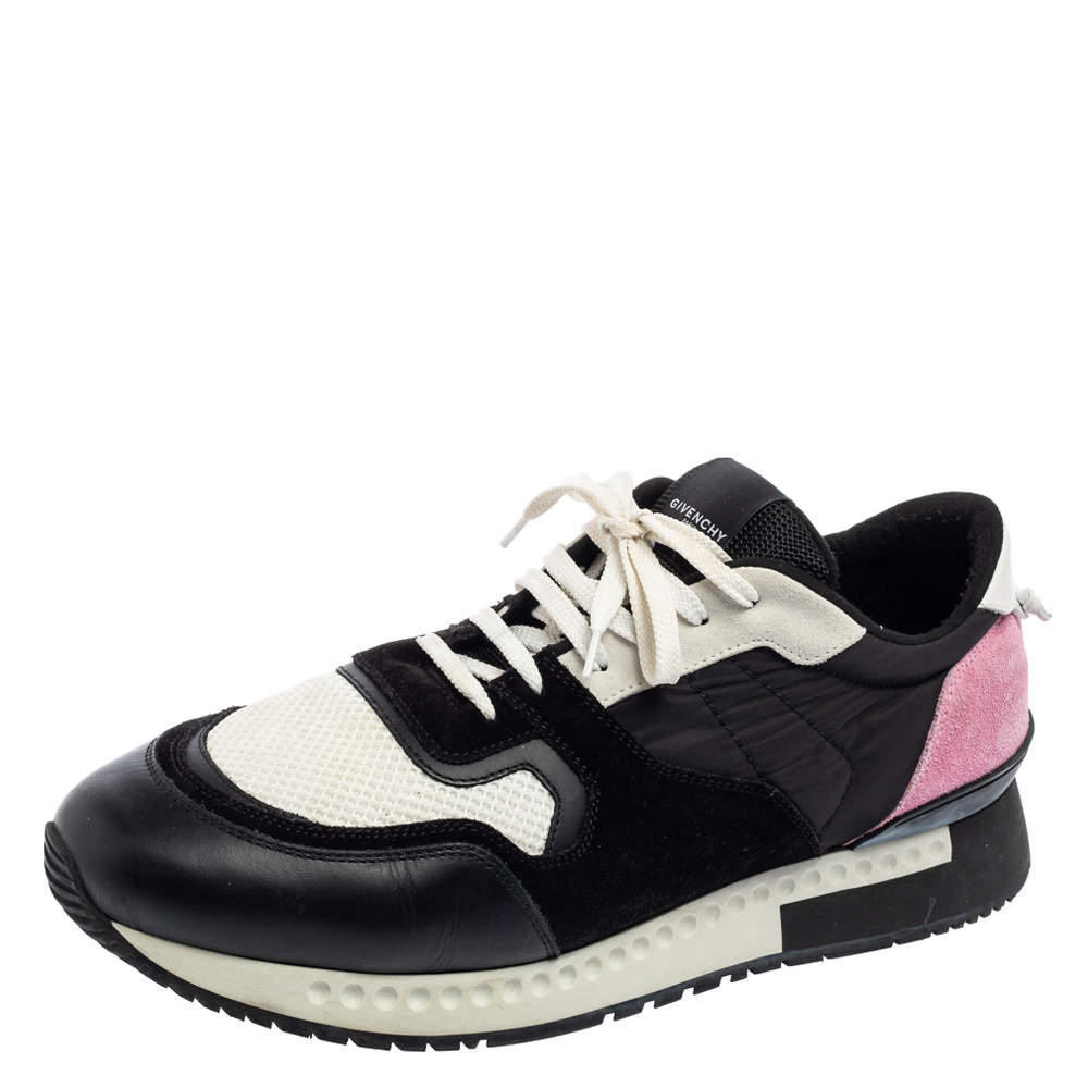 Givenchy Tri-Color Suede, Mesh and Leather Active Runner Lace-Up Sneakers Size 43