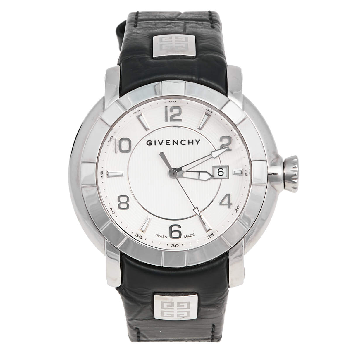 Givenchy White Stainless Steel GV.5202M Men's Wristwatch 44 mm