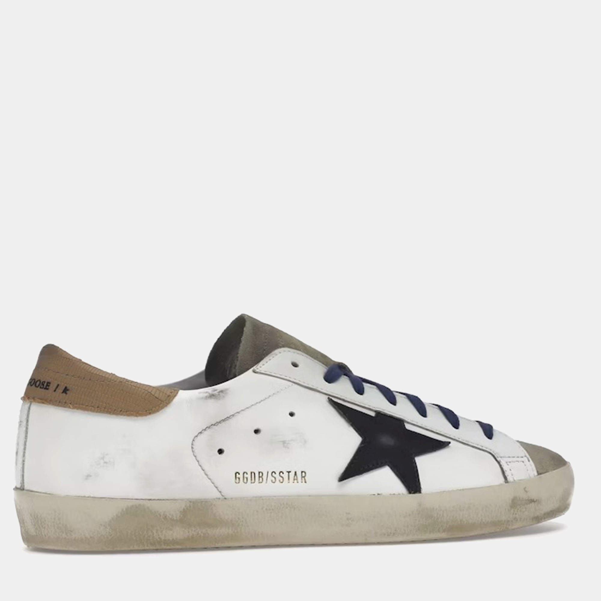 Golden Goose White/Beige/Royal Blue/Black Golden Goose Super-Star Sneaker Size EU 41