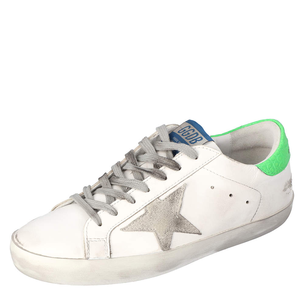 Pre Owned Golden Goose White Superstar Classic Sneakers Size EU 43