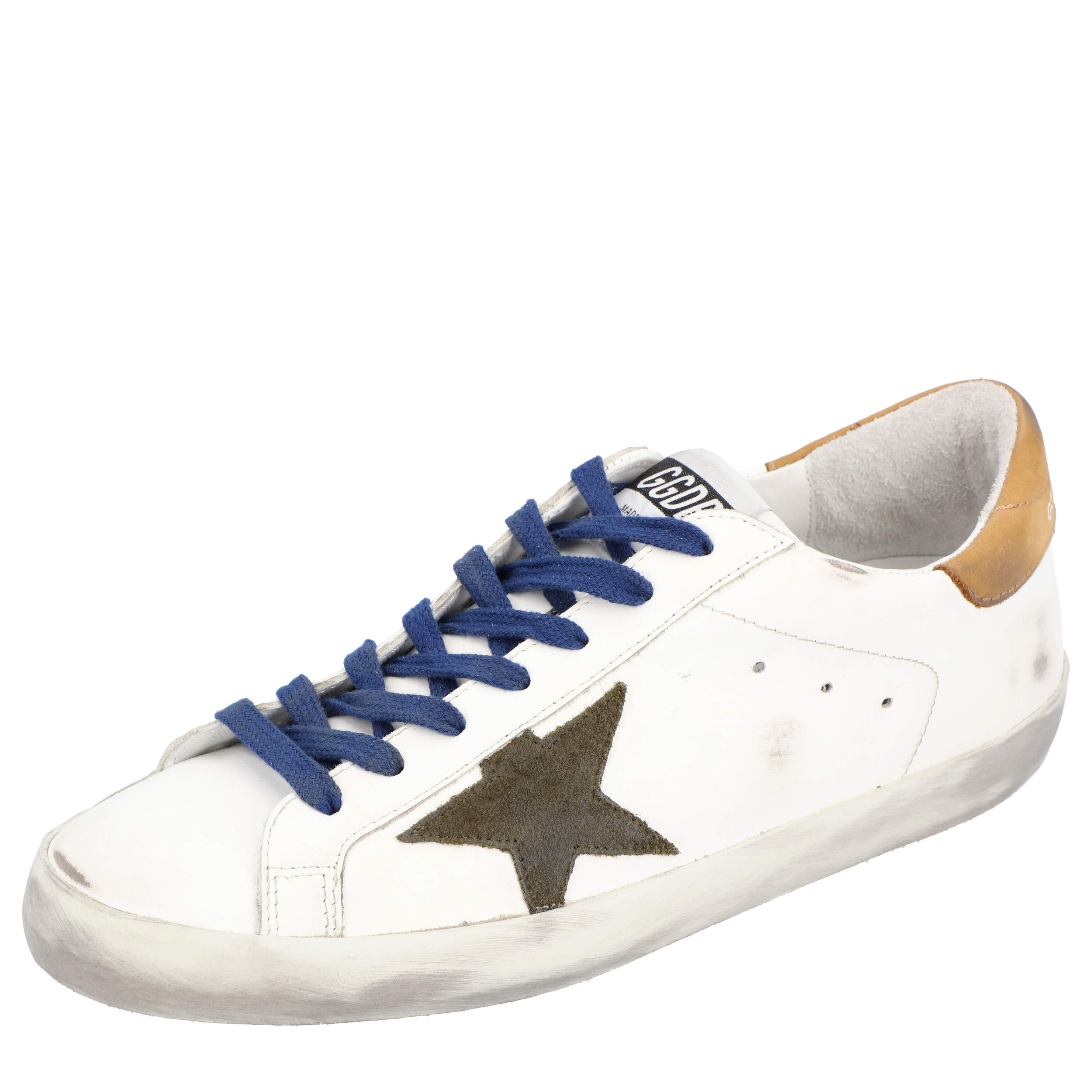 Pre Owned Golden Goose Multicolor Leather Superstar Sneakers EU 45