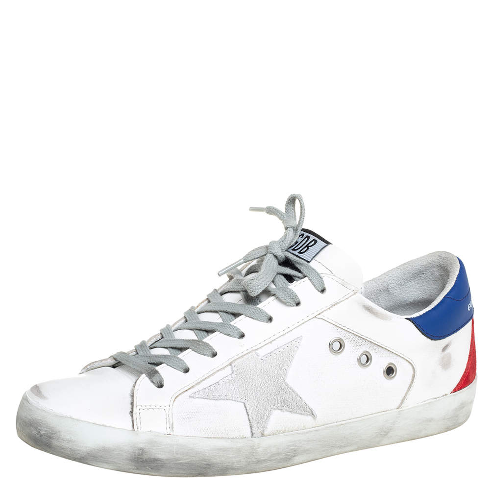 Pre Owned Golden Goose White Leather  Superstar Sneakers Size 40