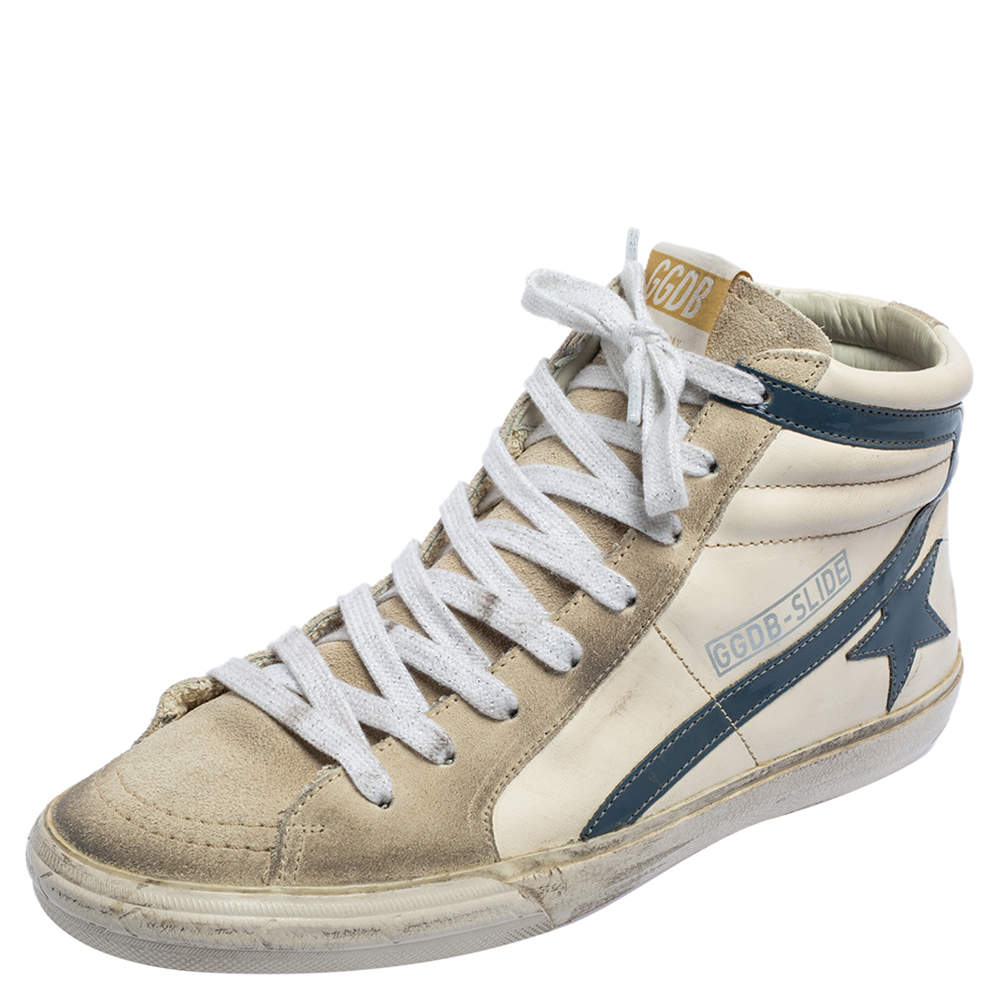 Pre Owned Golden Goose Grey Leather And Suede Mid Star Sneakers Size 39