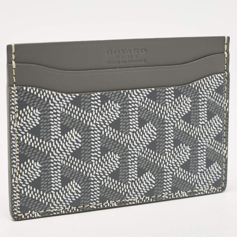 Goyard Grey Goyardine Coated Canvas and Leather Saint Sulpice Card Holder