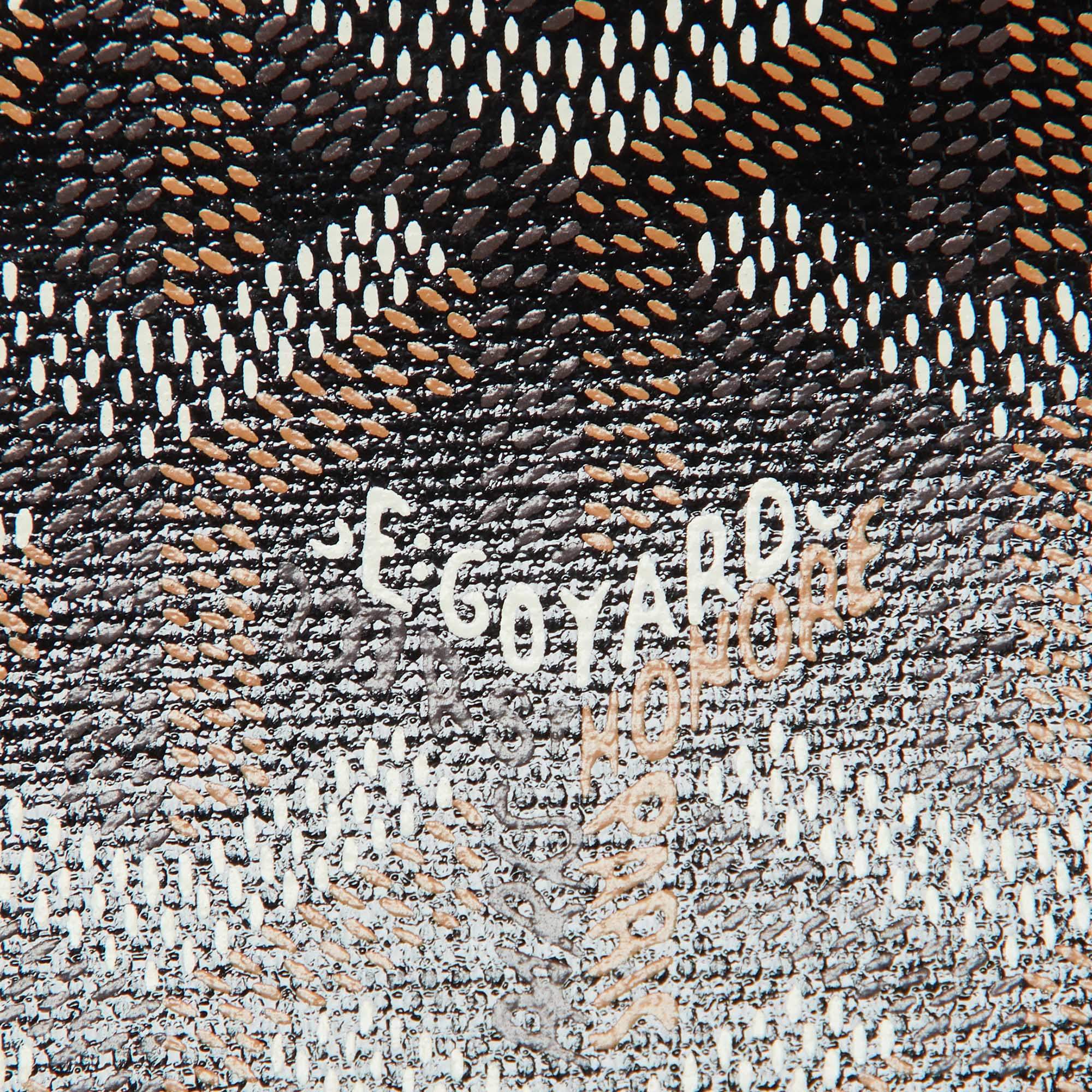 Pre Owned Goyard Black Goyardine Coated Canvas Jouvence MM Toiletry Pouch