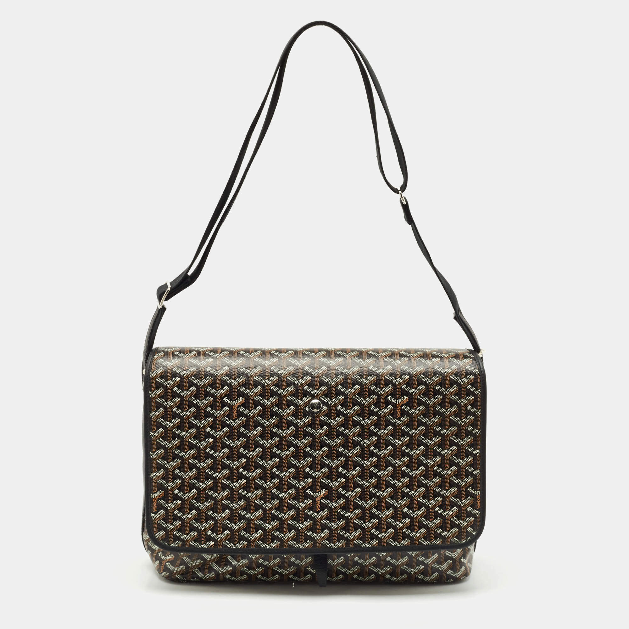 مملوكة مسبقًا حقيبة ماسنجر جويارد أسود جويردين قماش مطلي كابتيان MM