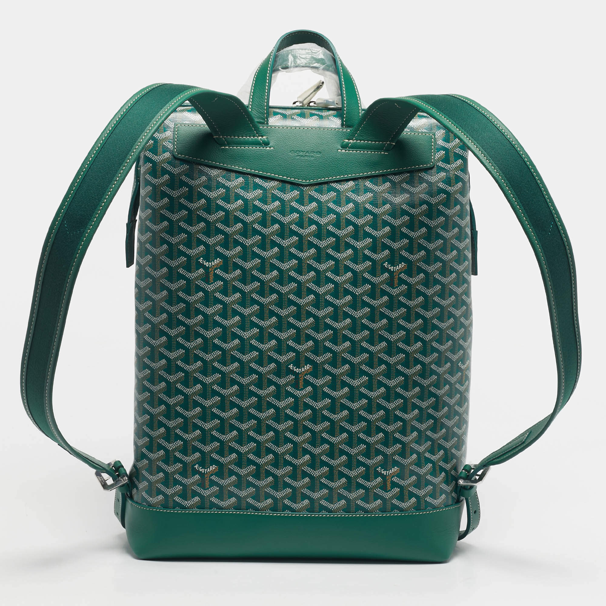 Goyard Green Goyardine Coated Canvas Saint Leger Backpack Goyard