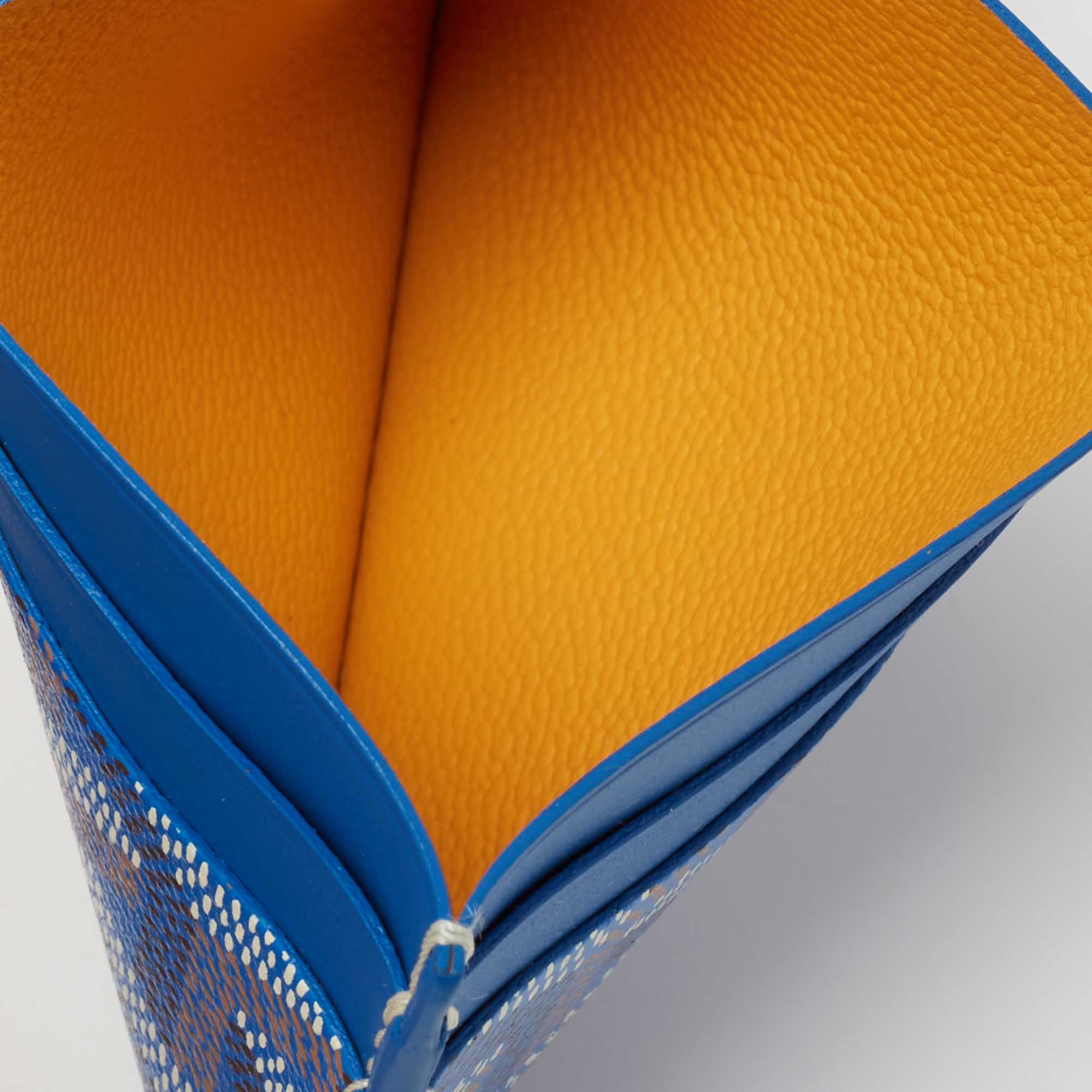 GOYARD Blue Tan Logo Coated Canvas Wallet – Sui Generis Designer