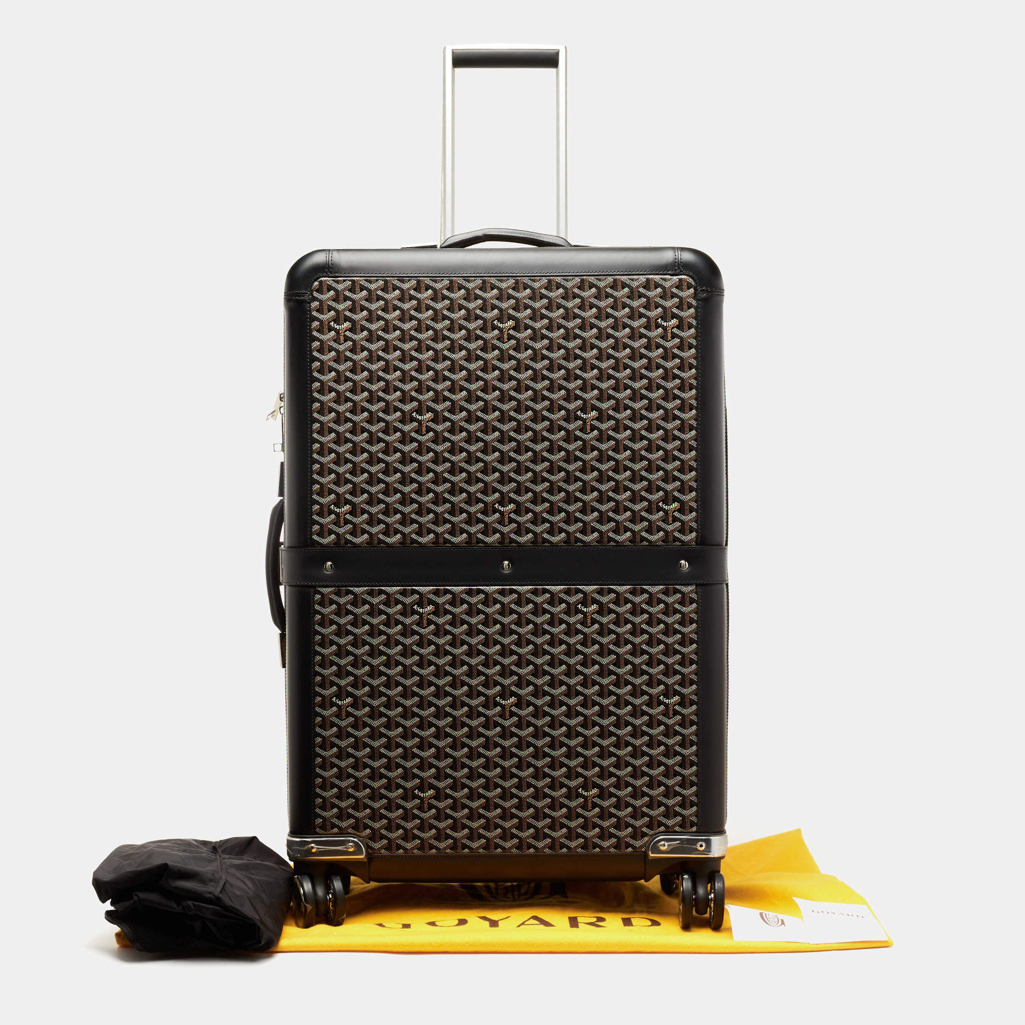 goyard blue suitcase