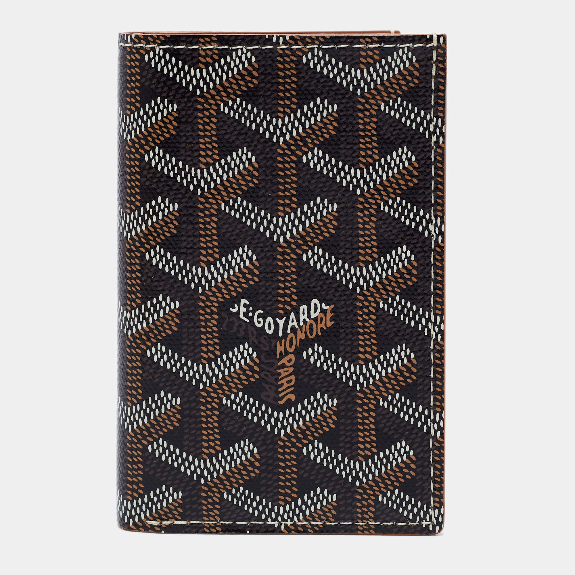 مملوكة مسبقًا Goyard Black Goyardine Coated Canvas Saint Pierre Bifold Card Holder