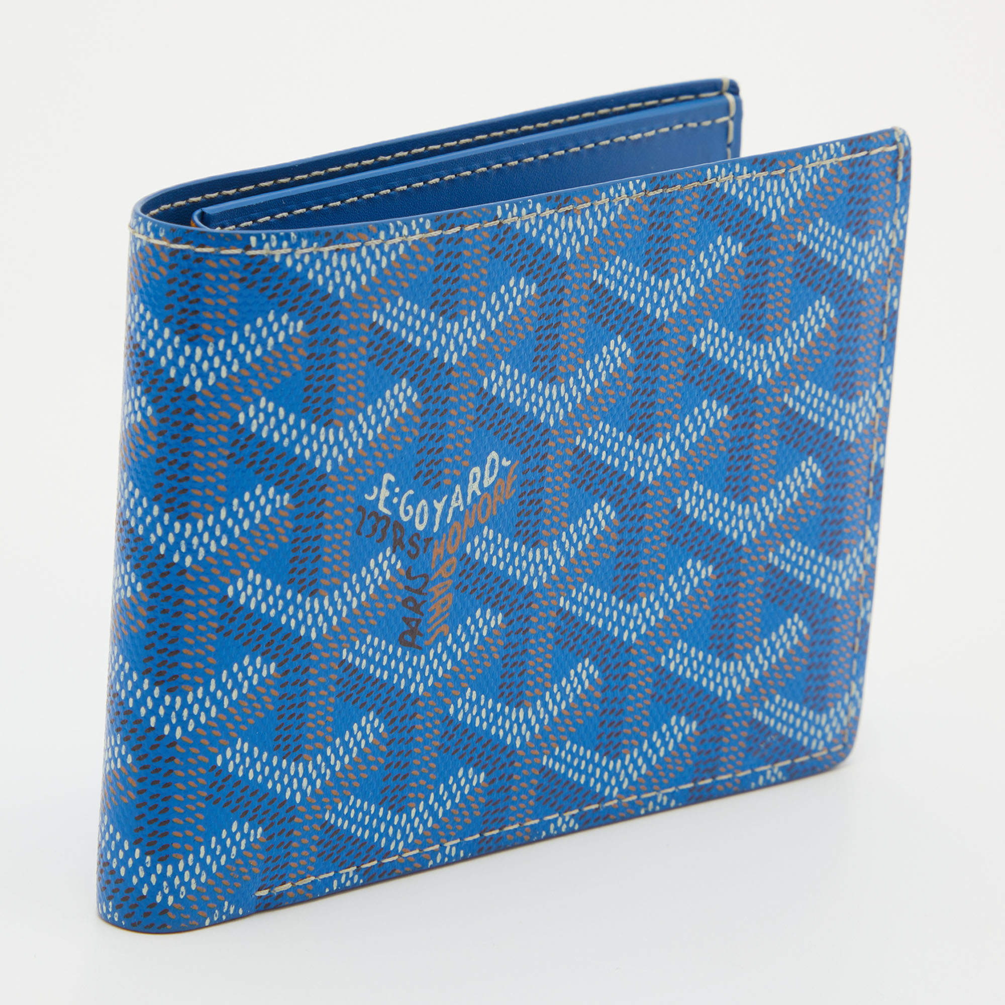 Goyard Goyardine Victorie Leather Wallet - Blue Wallets
