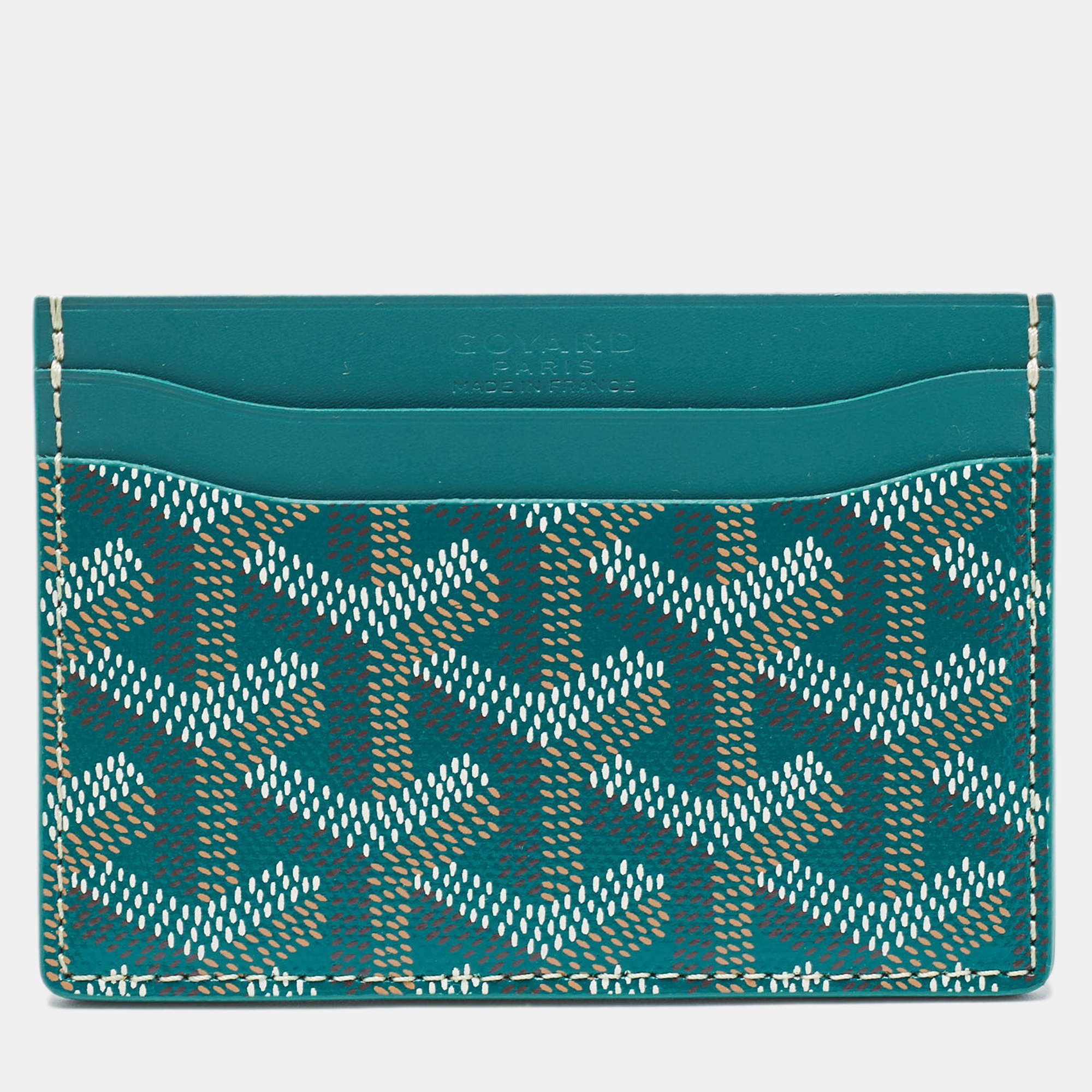 مملوكة مسبقًا Goyard Green Goyardine Coated Canvas and Leather Saint Sulpice Card Holder