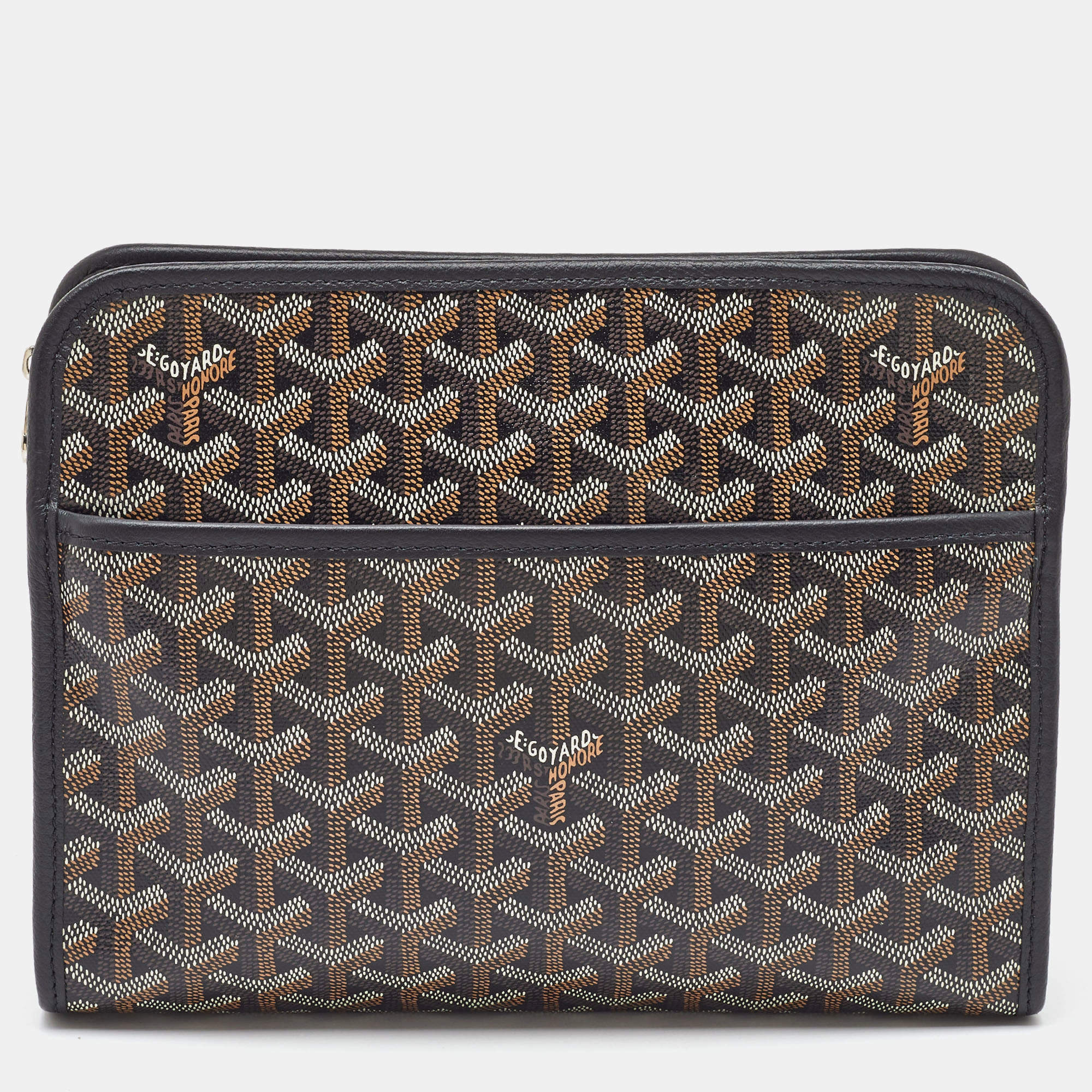 Goyard Black Goyardine Coated Canvas Jouvence MM Toiletry Bag