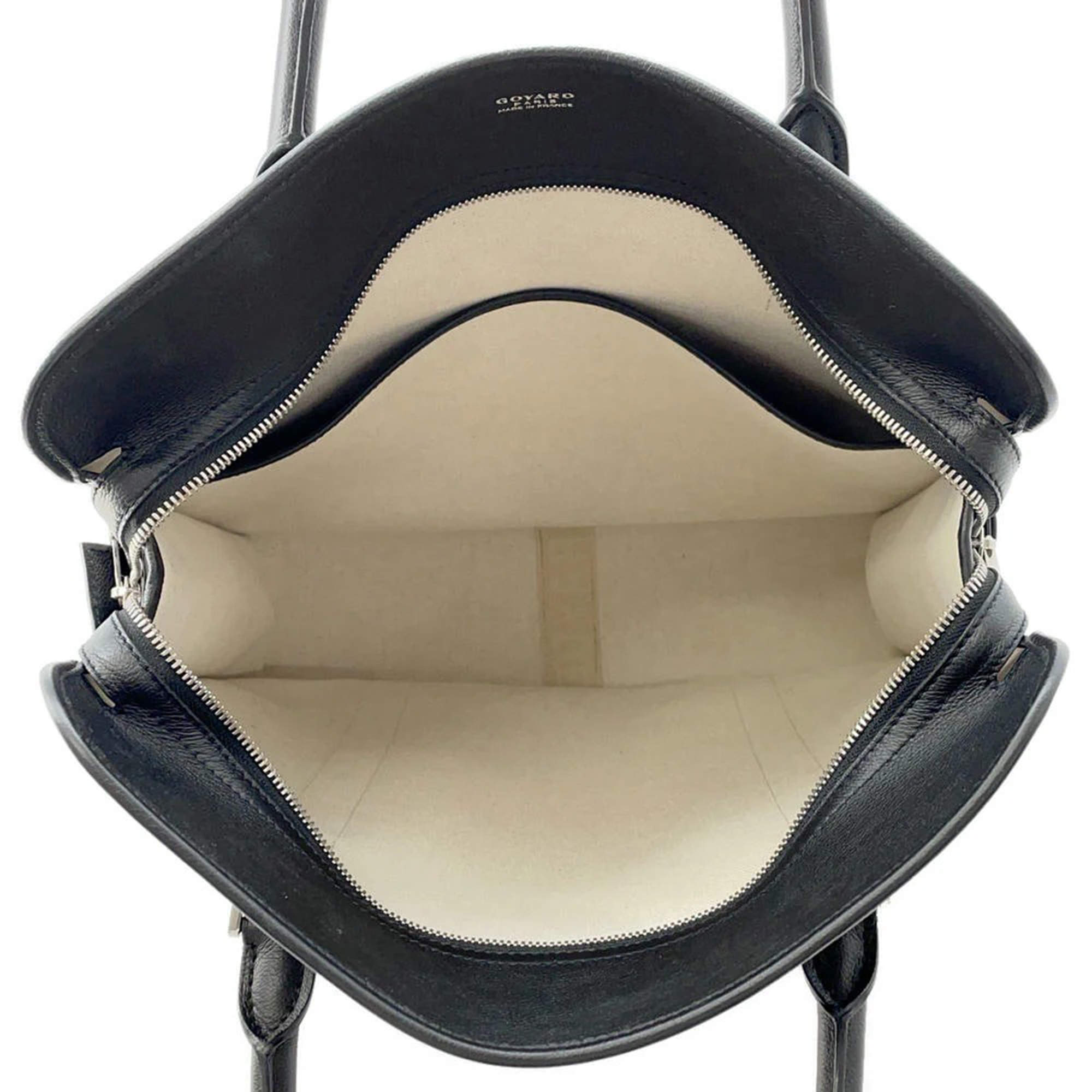 Goyard Black Goyardine Canvas and Leather Tote Bag