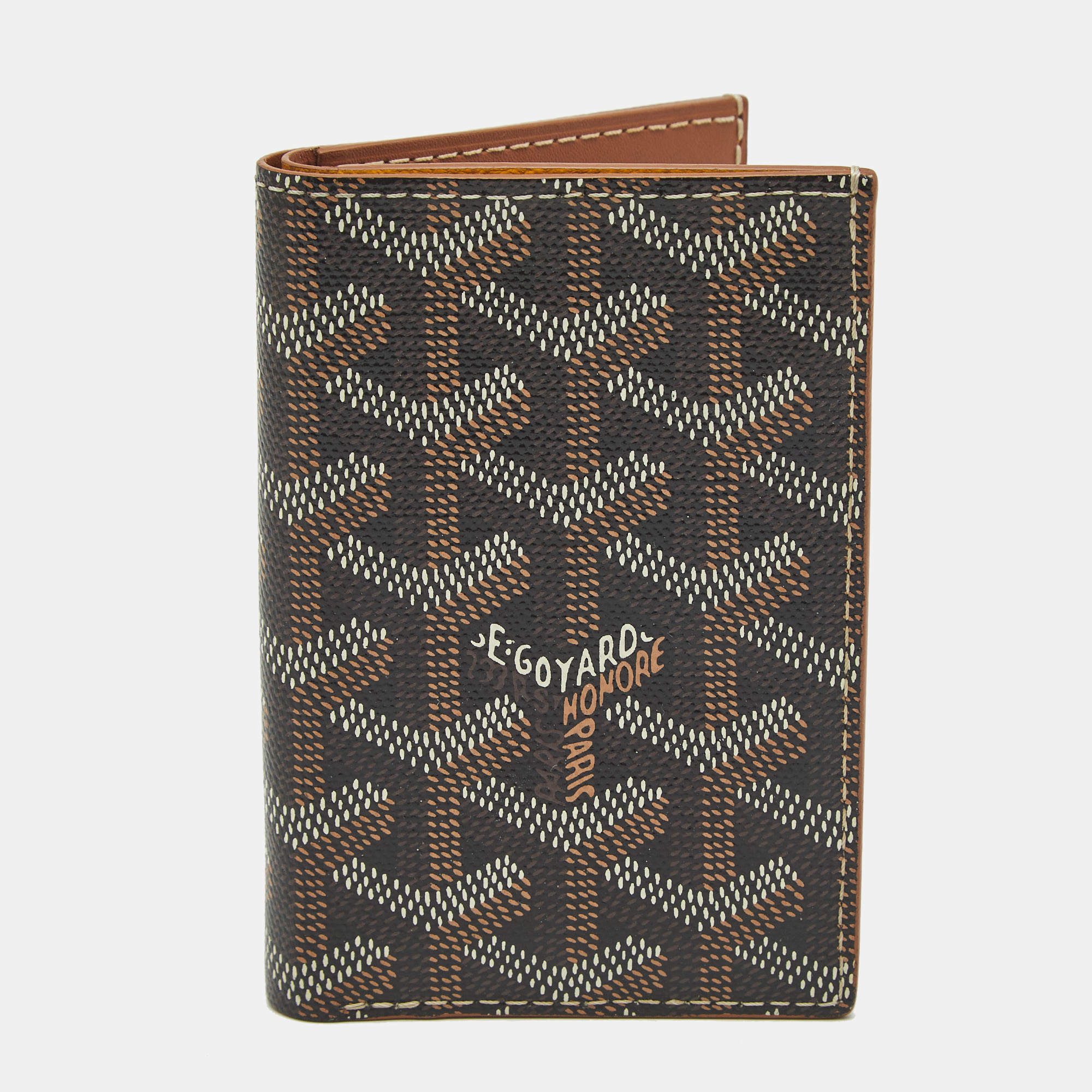 Goyard Brown Goyardine Coated Canvas Saint Pierre Card Holder