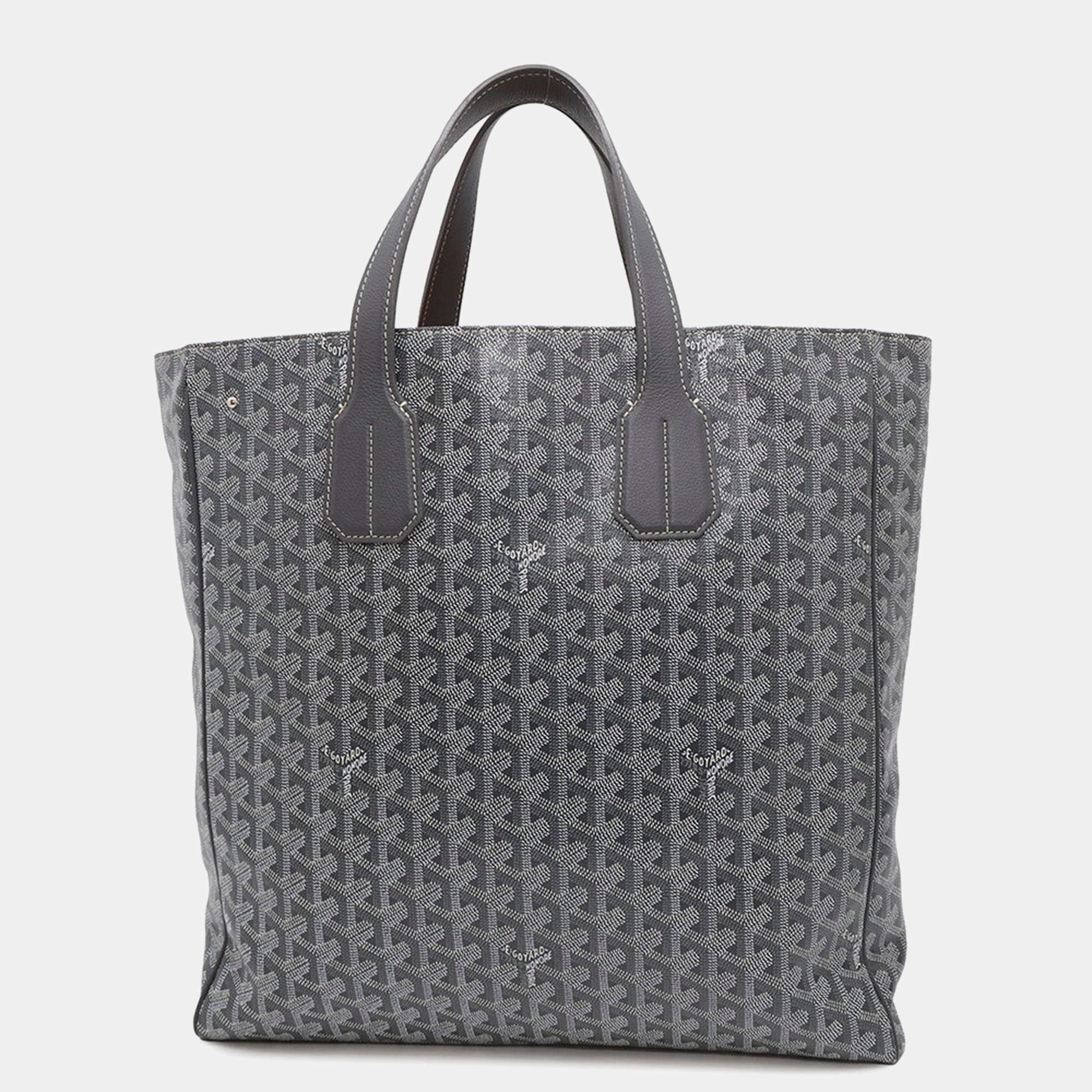 Goyard Sack Voltaire Gray Pvc Coated Canvas