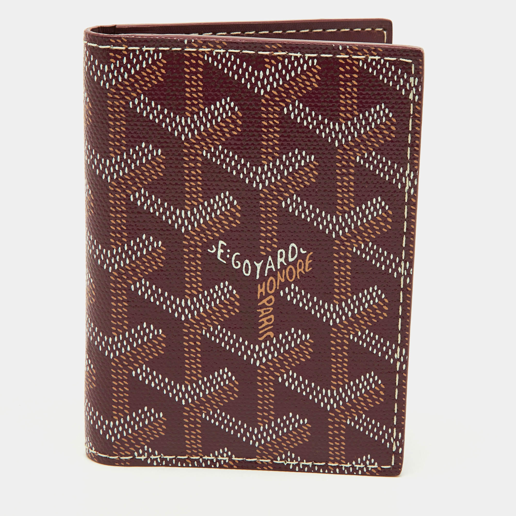 مملوكة مسبقًا محفظة بطاقات جويارد سان بيير كانفاس جوياردين مقوى بني ثنائية الطي