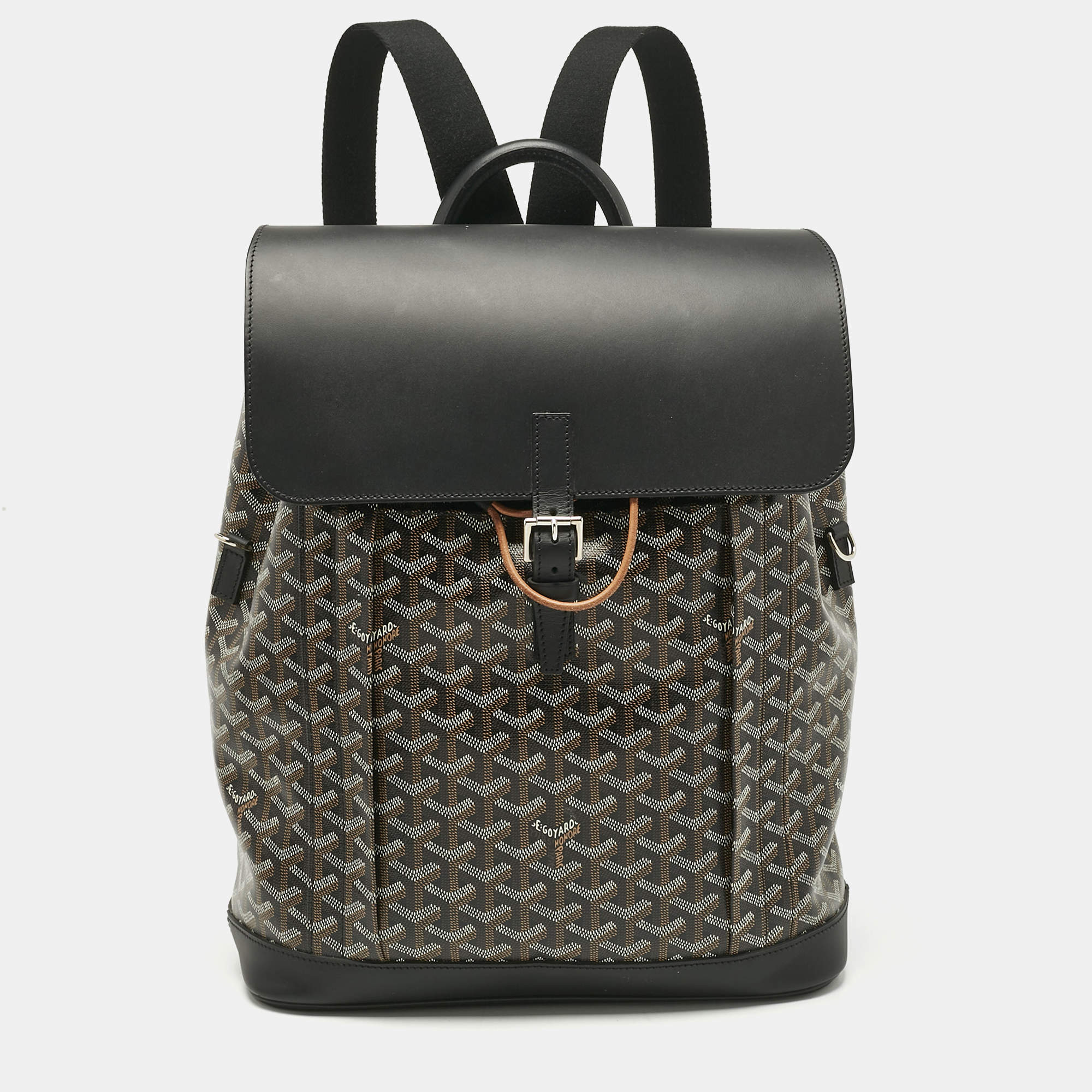 Pre Owned حقيبة ظهر جويارد ألپين جويارديان كانفاس مقوى وجلد سوداء MM