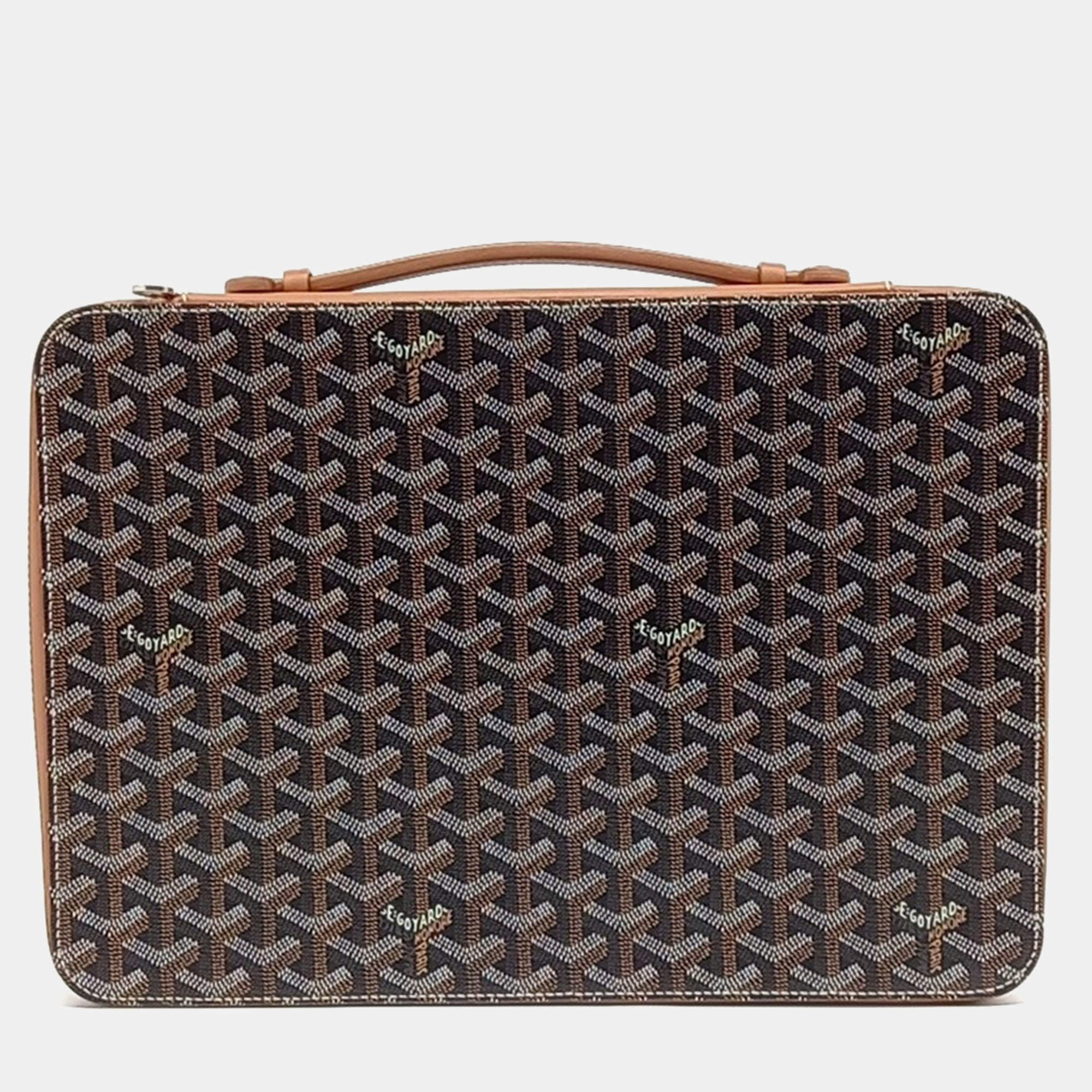 Pre Owned Goyard Black Brown Coated Canvas Compagnon Universal