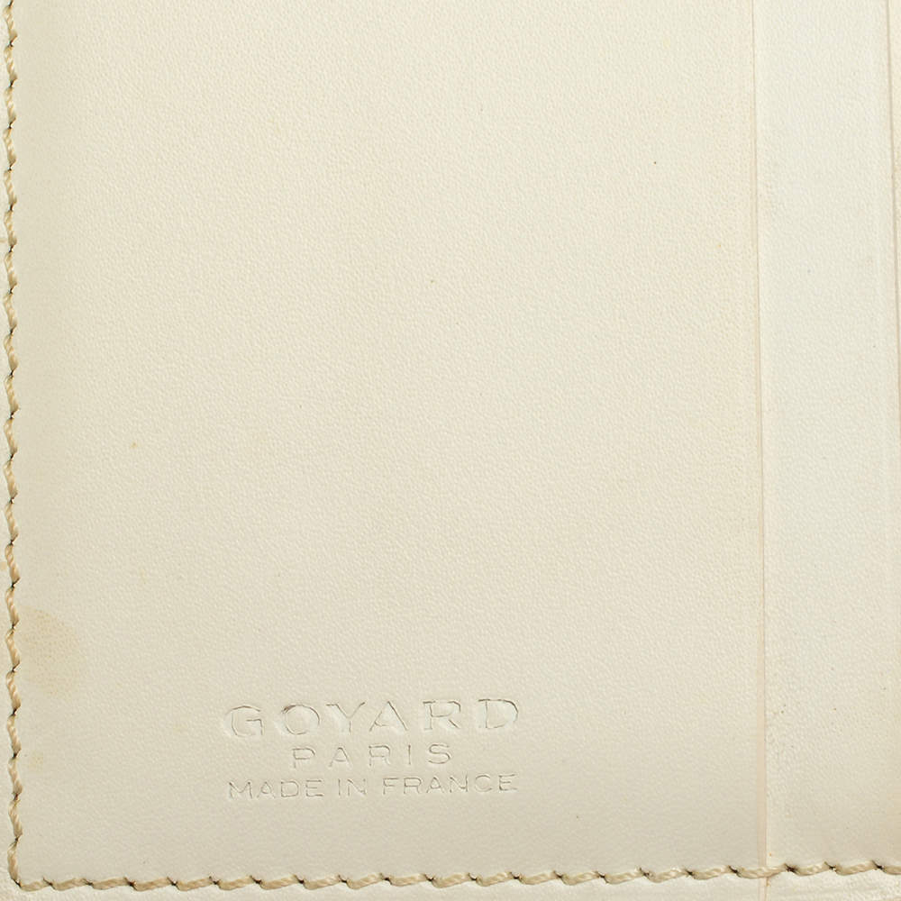 Sold at Auction: Goyard - New - Goyardine Saint Marc Wallet - White Canvas  Fold Tall Cardholder