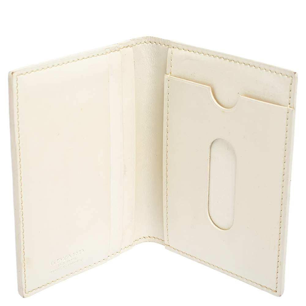 Goyard - New - Goyardine Saint Marc Wallet - White Canvas Fold Tall  Cardholder