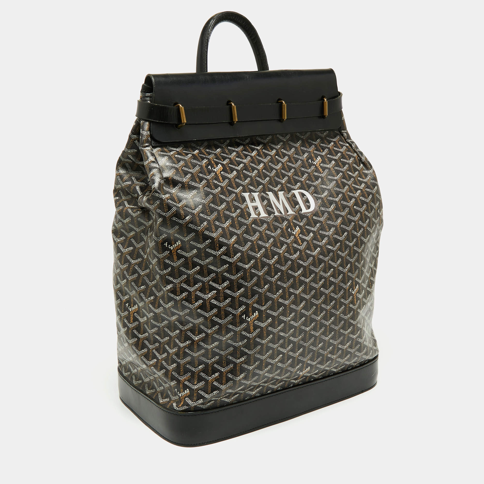 Goyard Steamer Bag in Canvas and Leather at 1stDibs