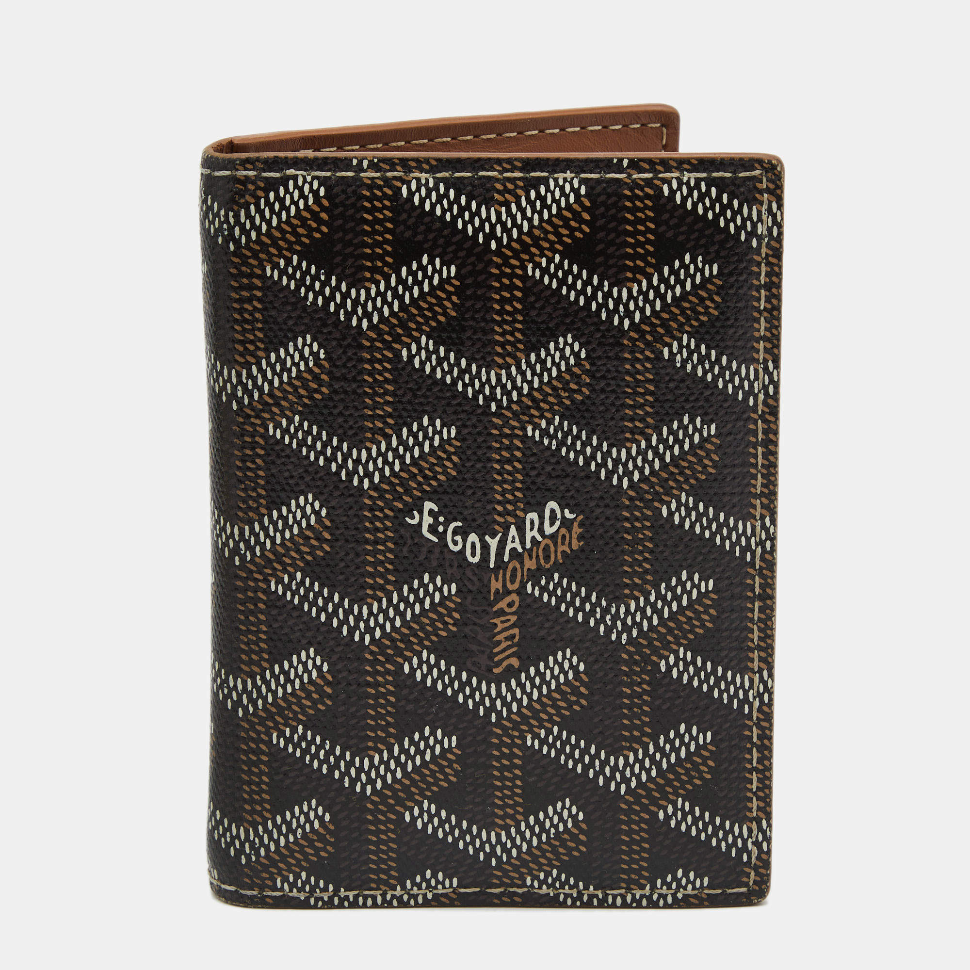 Goyard Brown Goyardine Coated Canvas Saint Pierre Bifold Card Holder