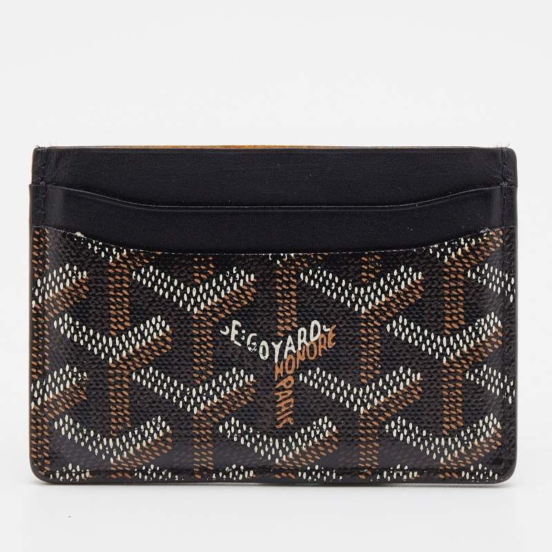 Goyard Black Goyardine Coated Canvas and Leather Saint Sulpice Card Holder