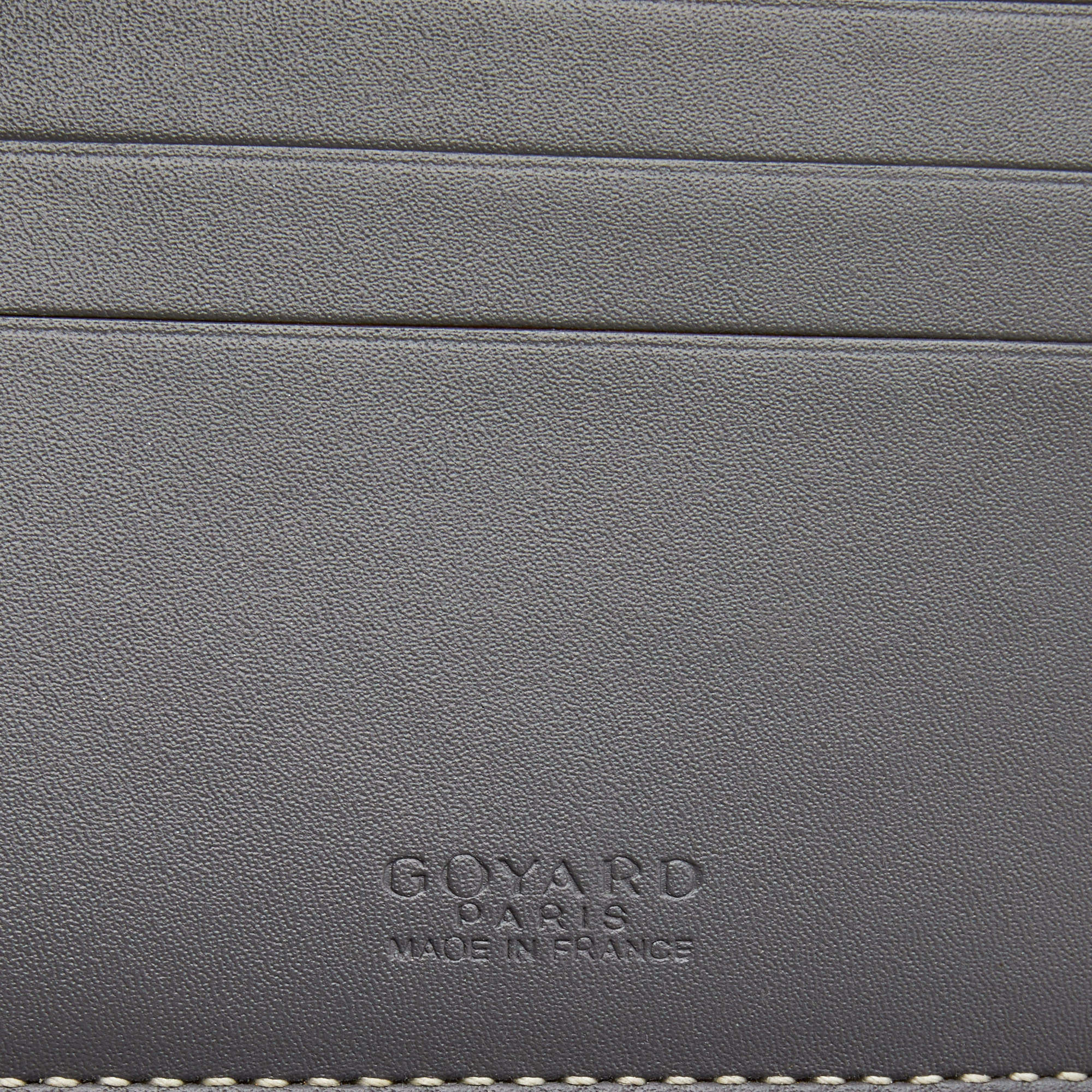 goyard victoire wallet (apmvictoire 8cc-51) grey canvas & grey