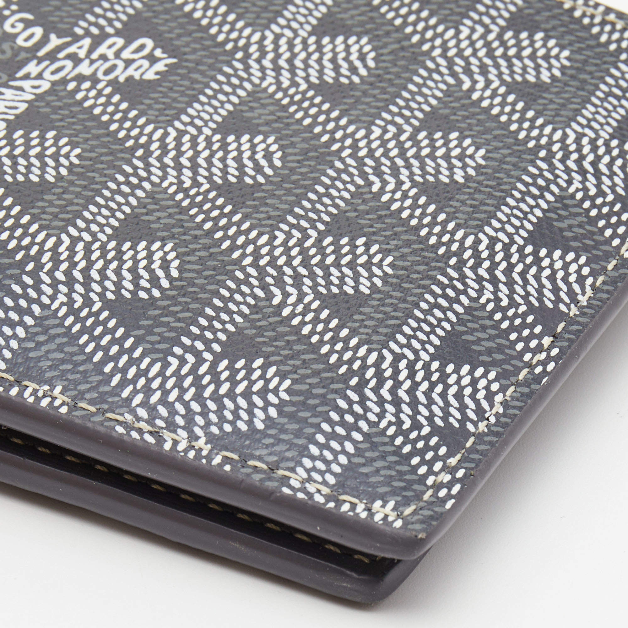 goyard victoire wallet (apmvictoire 8cc-51) grey canvas & grey