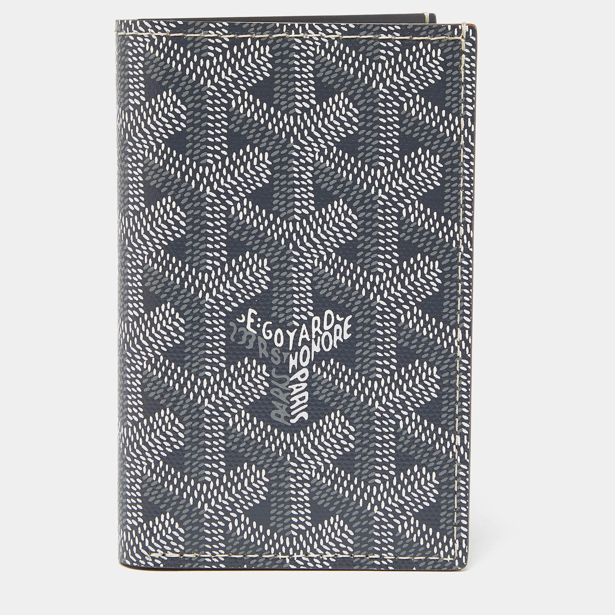 Pre Owned Goyard Grey Goyardine Coated Canvas Saint Pierre Bifold Card Holder