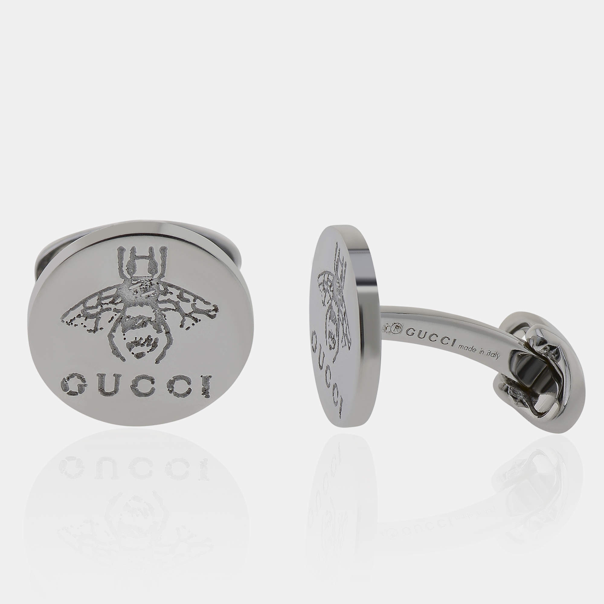 Gucci Trademark Sterling Silver Cufflinks-1 Gucci | TLC