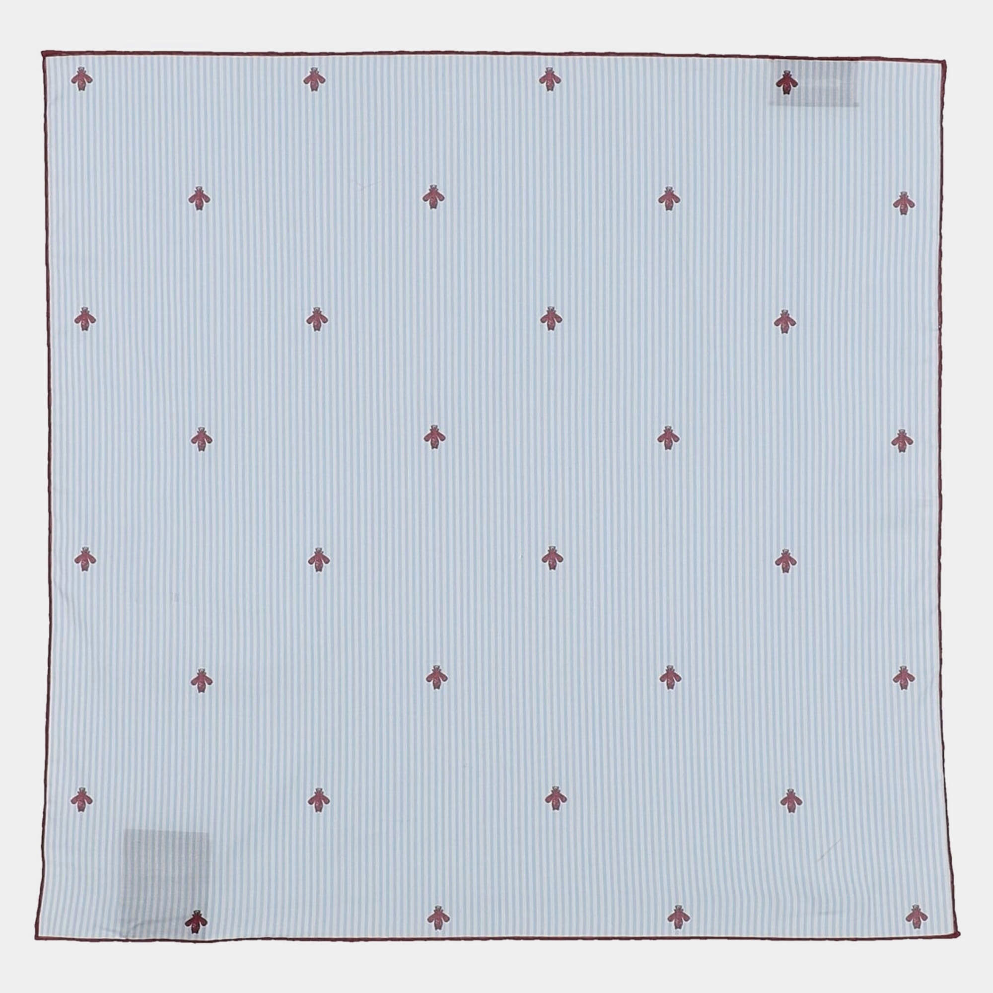 Gucci Logo & Stripes Cotton Scarf