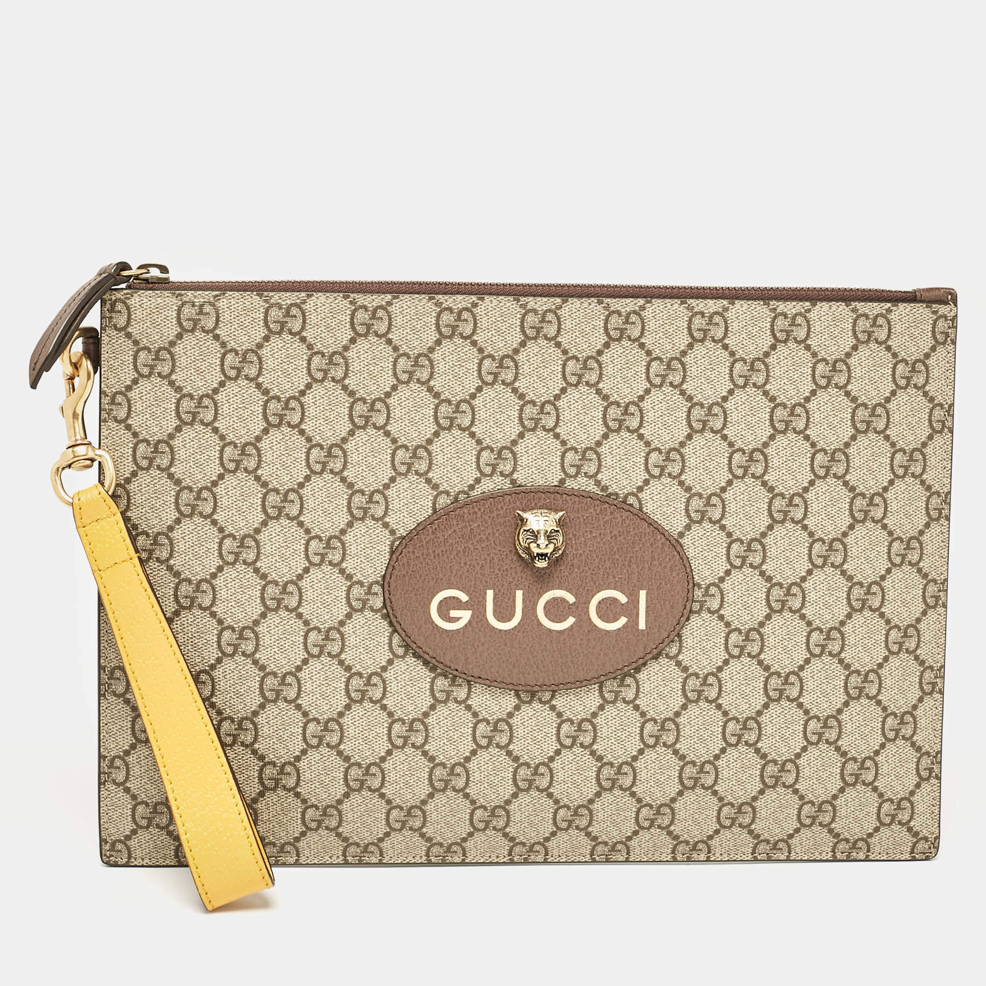 Gucci Beige/Ebony GG Supreme Canvas Neo Vintage Pouch