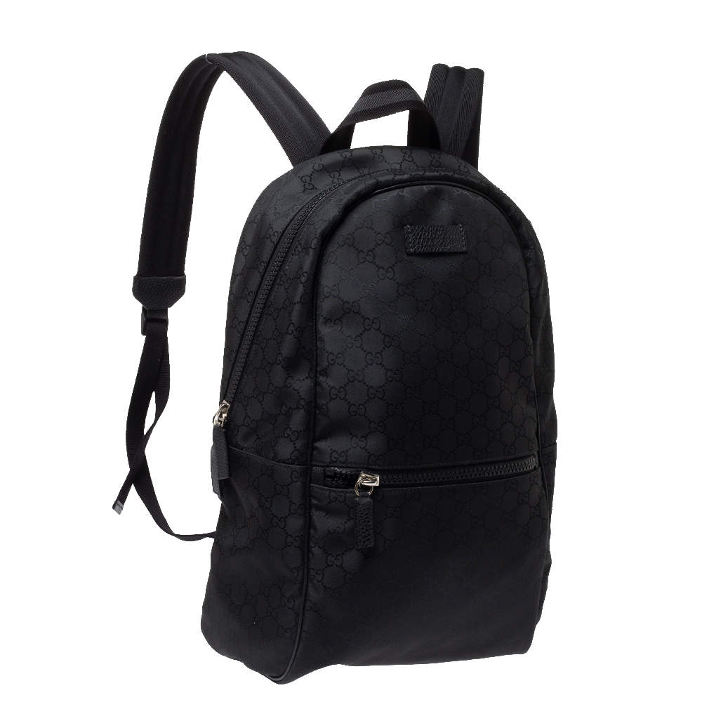 gucci black nylon backpack