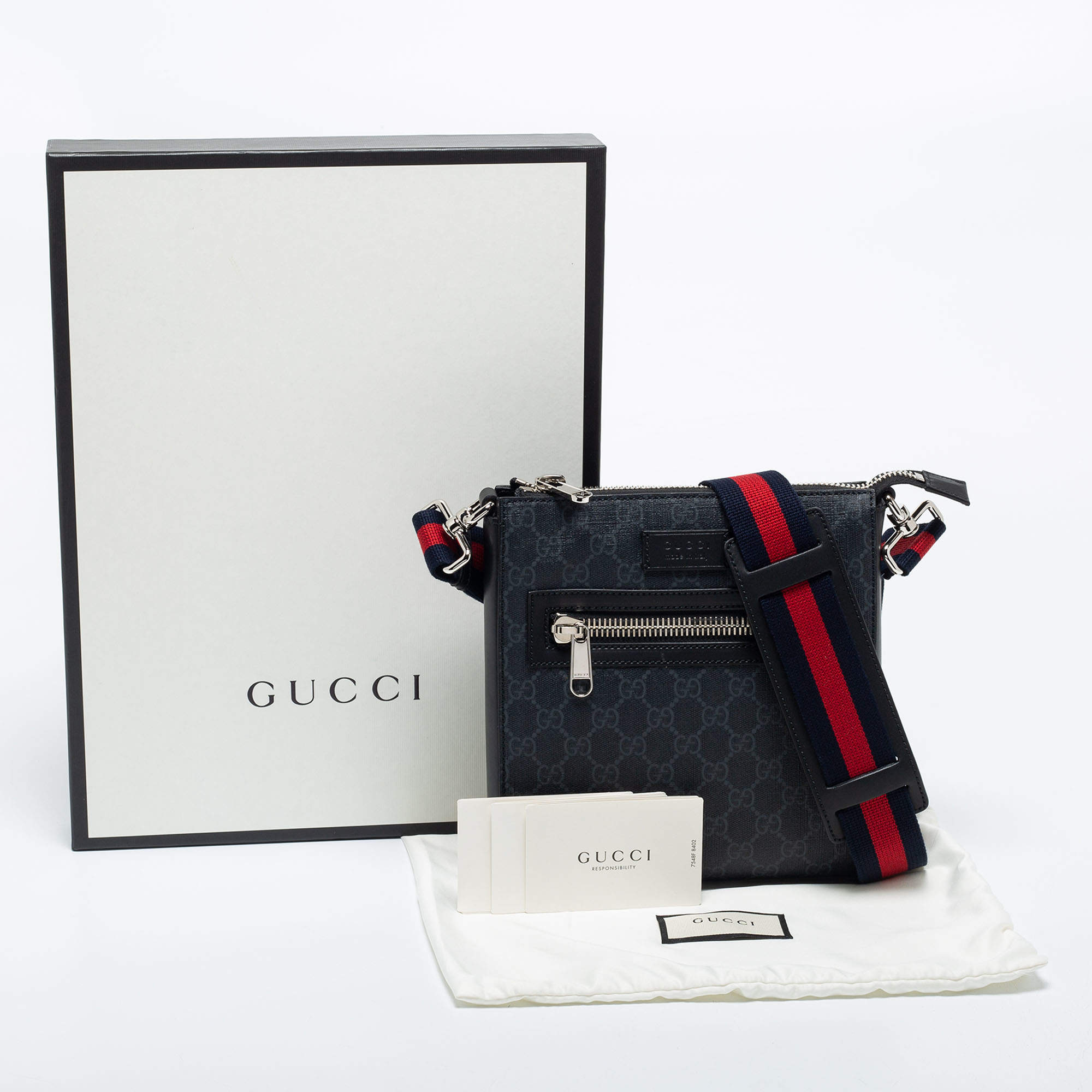 Gucci GG Supreme Square Black Messenger Bag (Pre-Owned) – Royal Watch