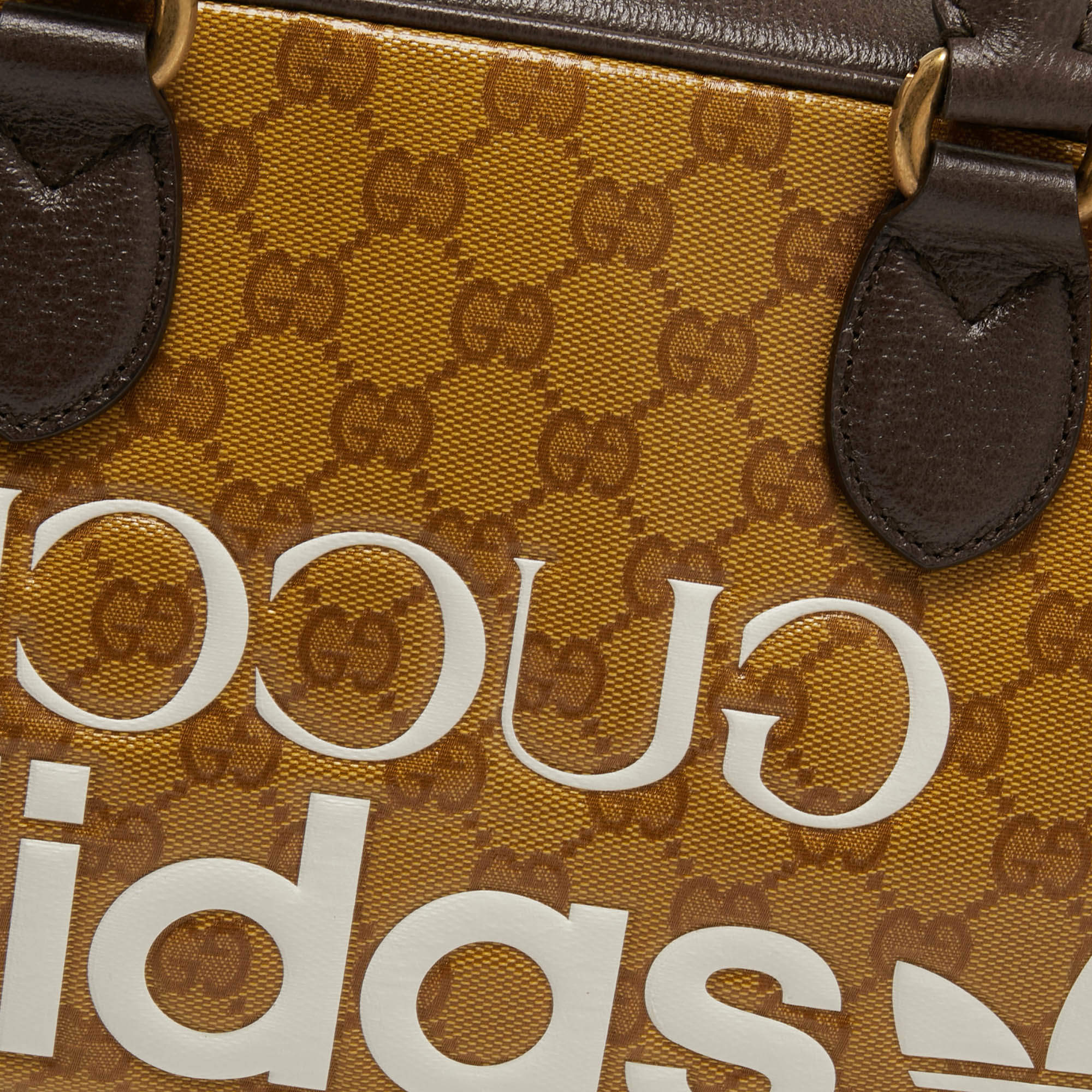 Gucci x adidas Duffle Bag GG Coated Canvas Mini Brown 210000262