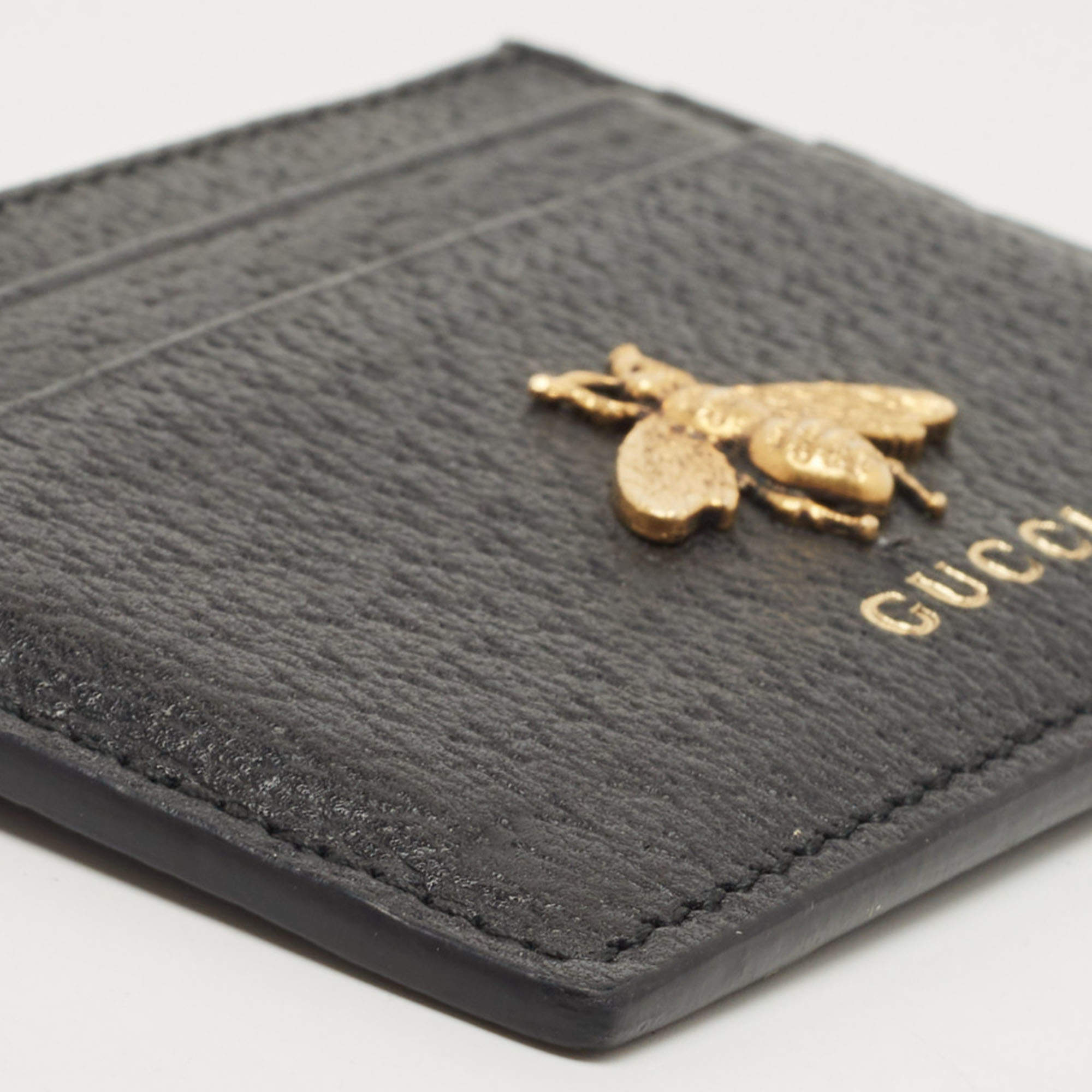 Gucci Black Bee Card Holder for Men