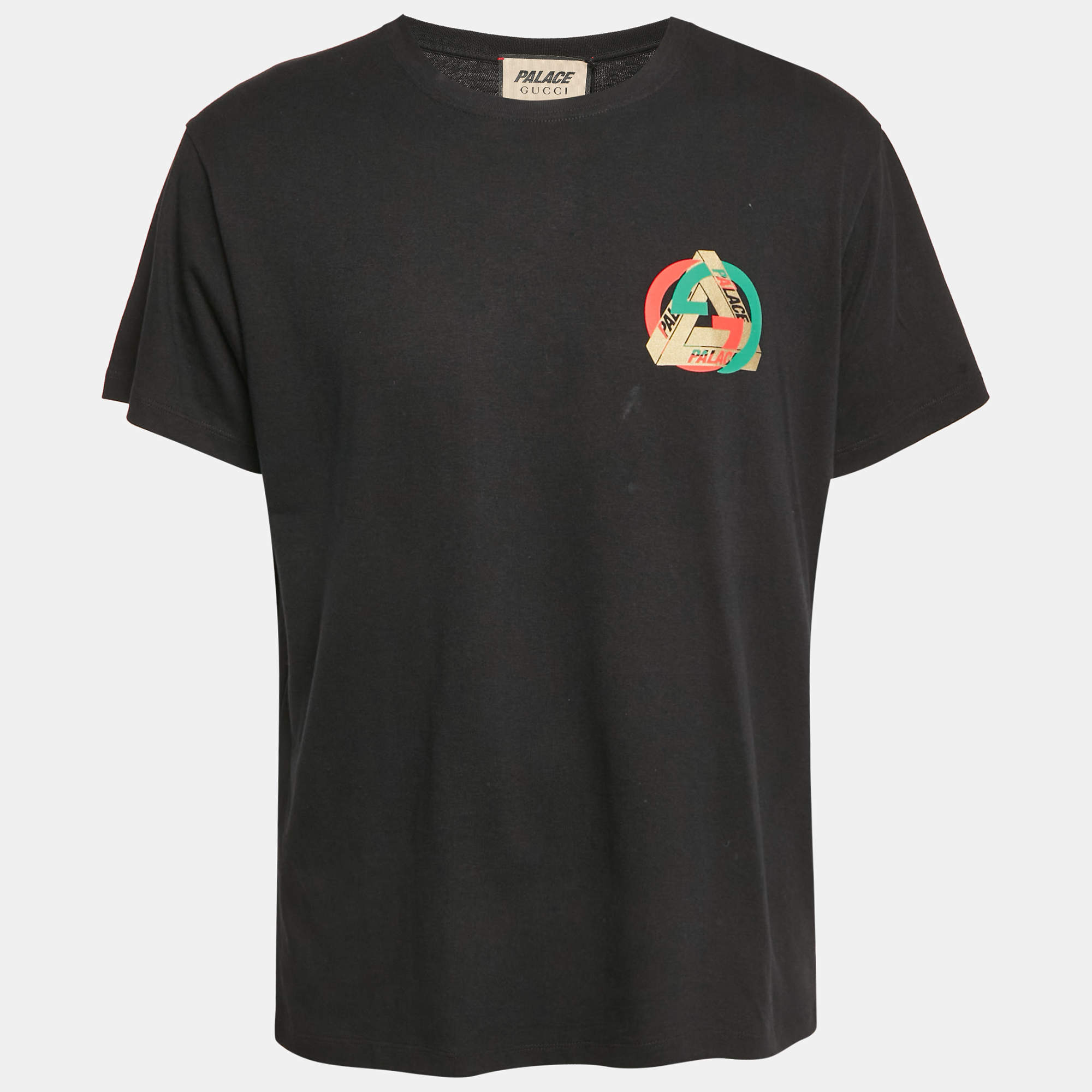Gucci x Palace Black Logo Print Cotton Crew Neck T-Shirt S