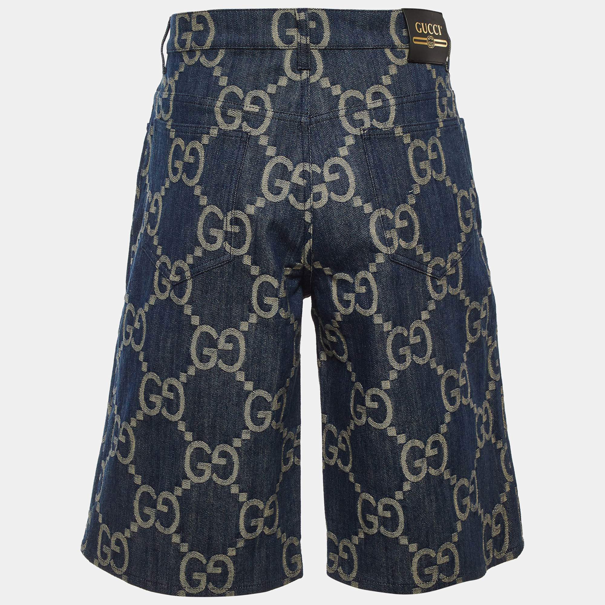 Gucci X Adidas Marco GG/Trefoil Print Silk Shorts S Gucci | TLC